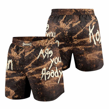 Are You Ready Korn Grappling Shorts - front and back view