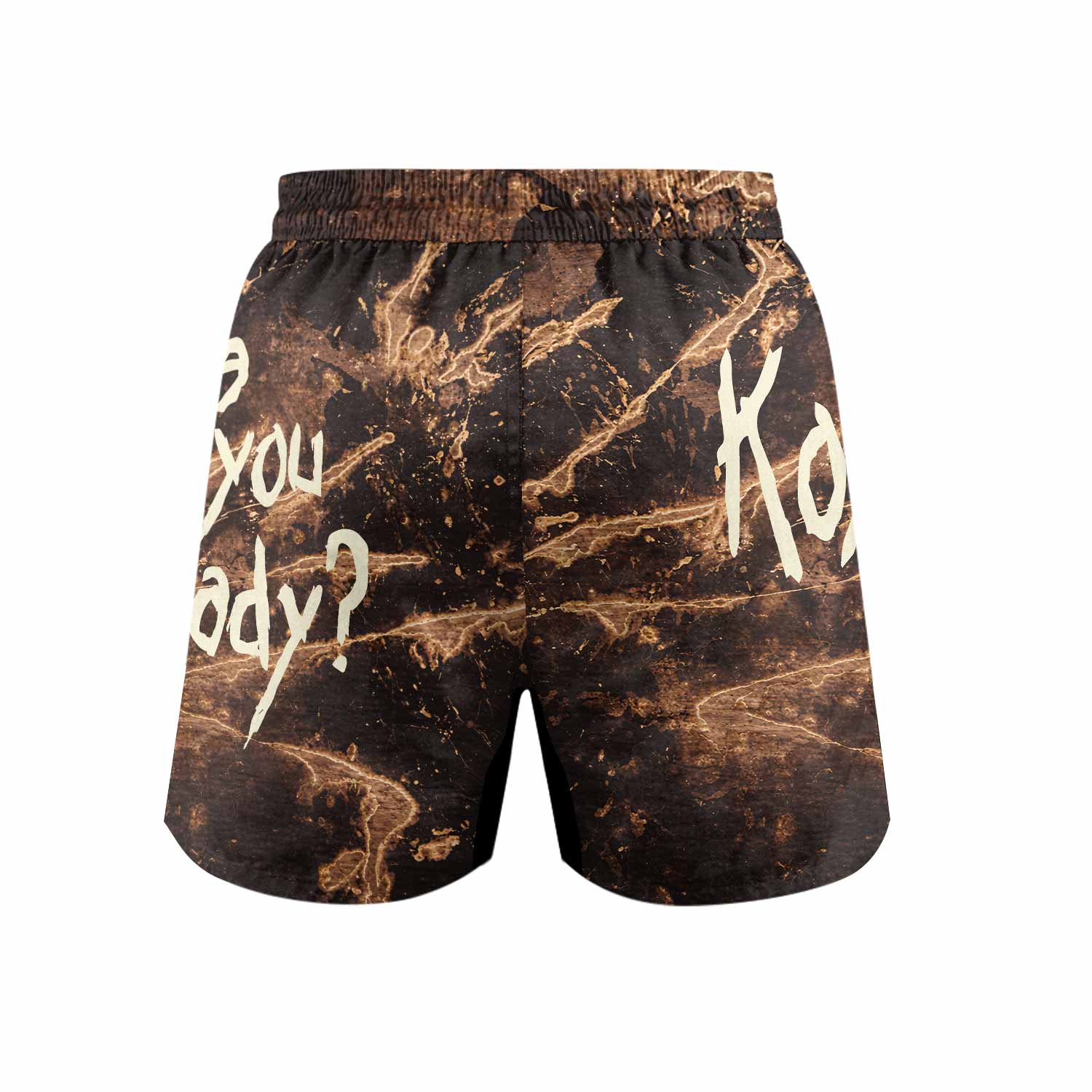 Are You Ready Korn Grappling Shorts - back view mockup