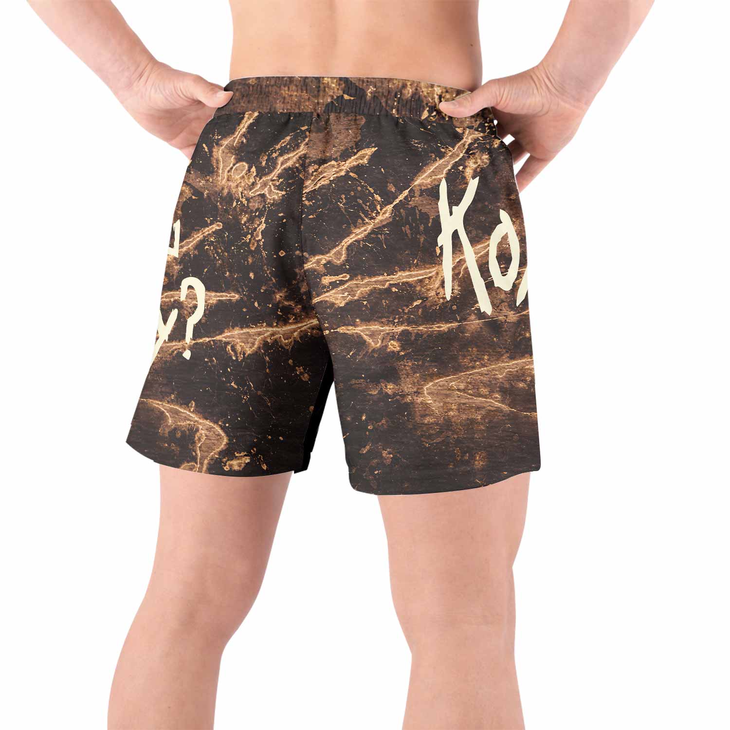 Are You Ready Korn Grappling Shorts - back view lifestyle