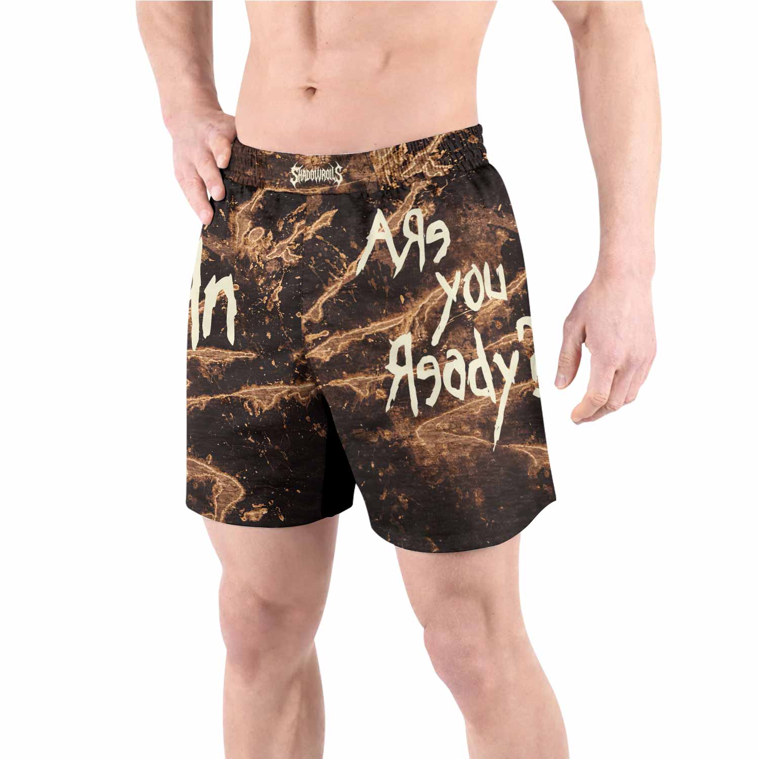 Are You Ready Korn Grappling Shorts - front view lifestyle
