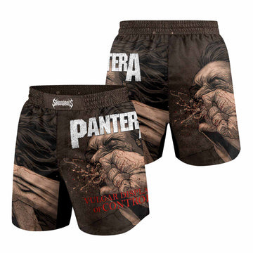 Pantera Vulgar Display Of Control Grappling Shorts - front and back view