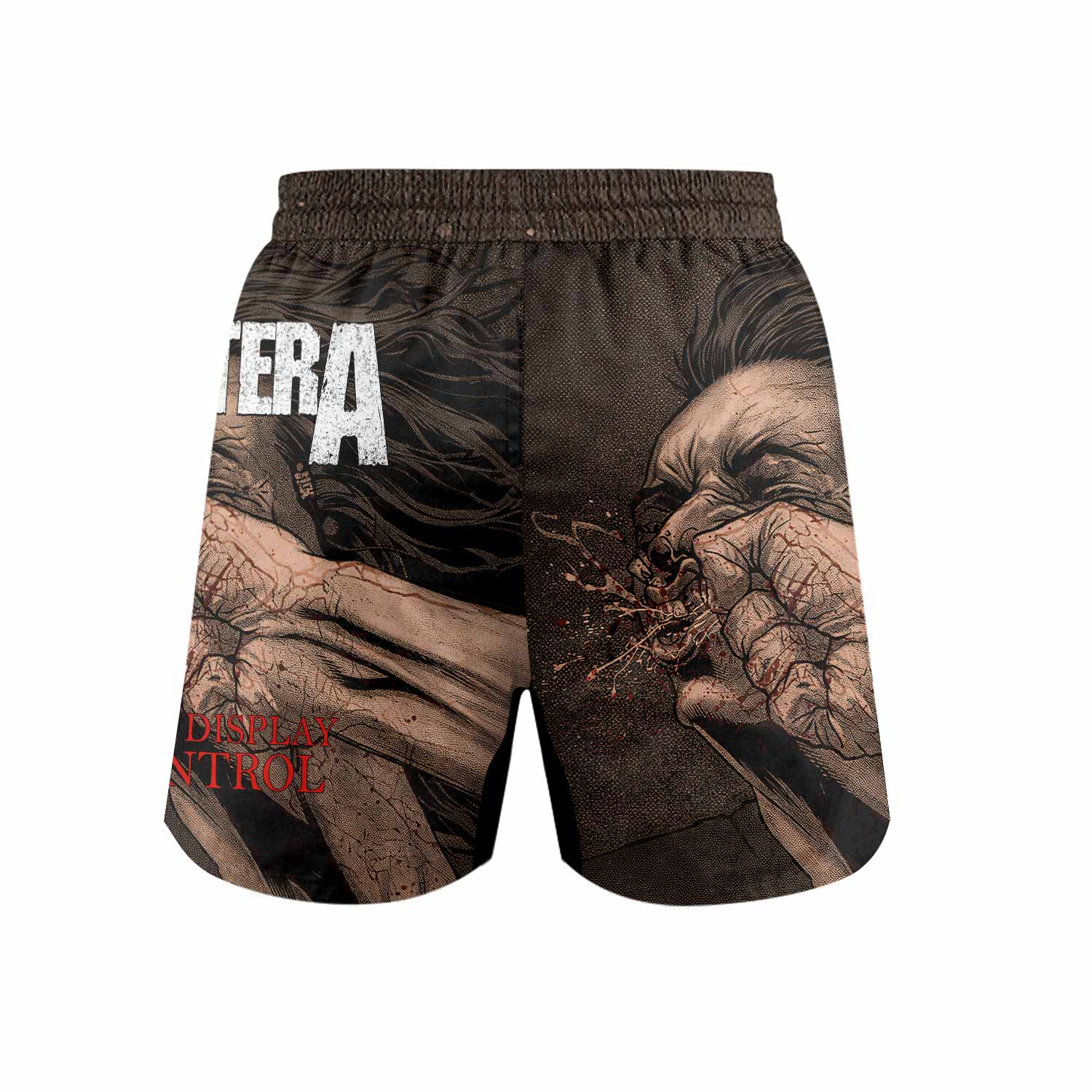 Pantera Vulgar Display Of Control Grappling Shorts - back view mockup