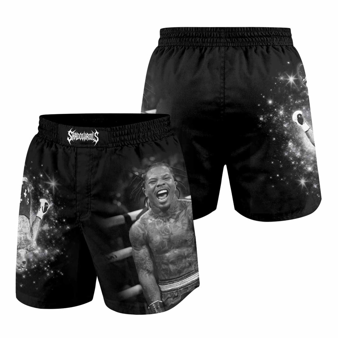 Gervonta Tank Davis Flip Grappling Shorts - front and back view