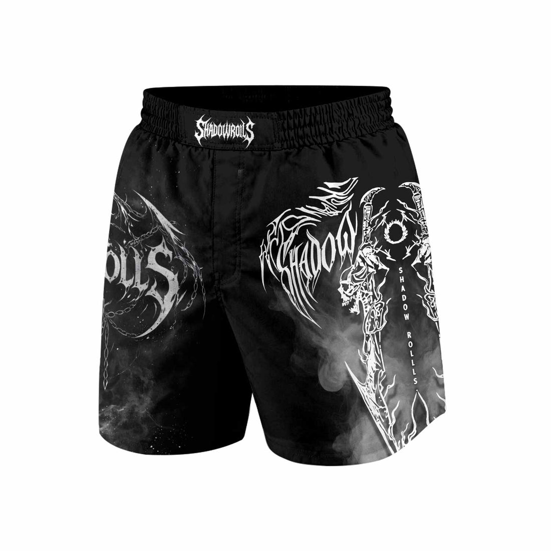 Wraith of the Abyss Grappling Shorts - front and back view