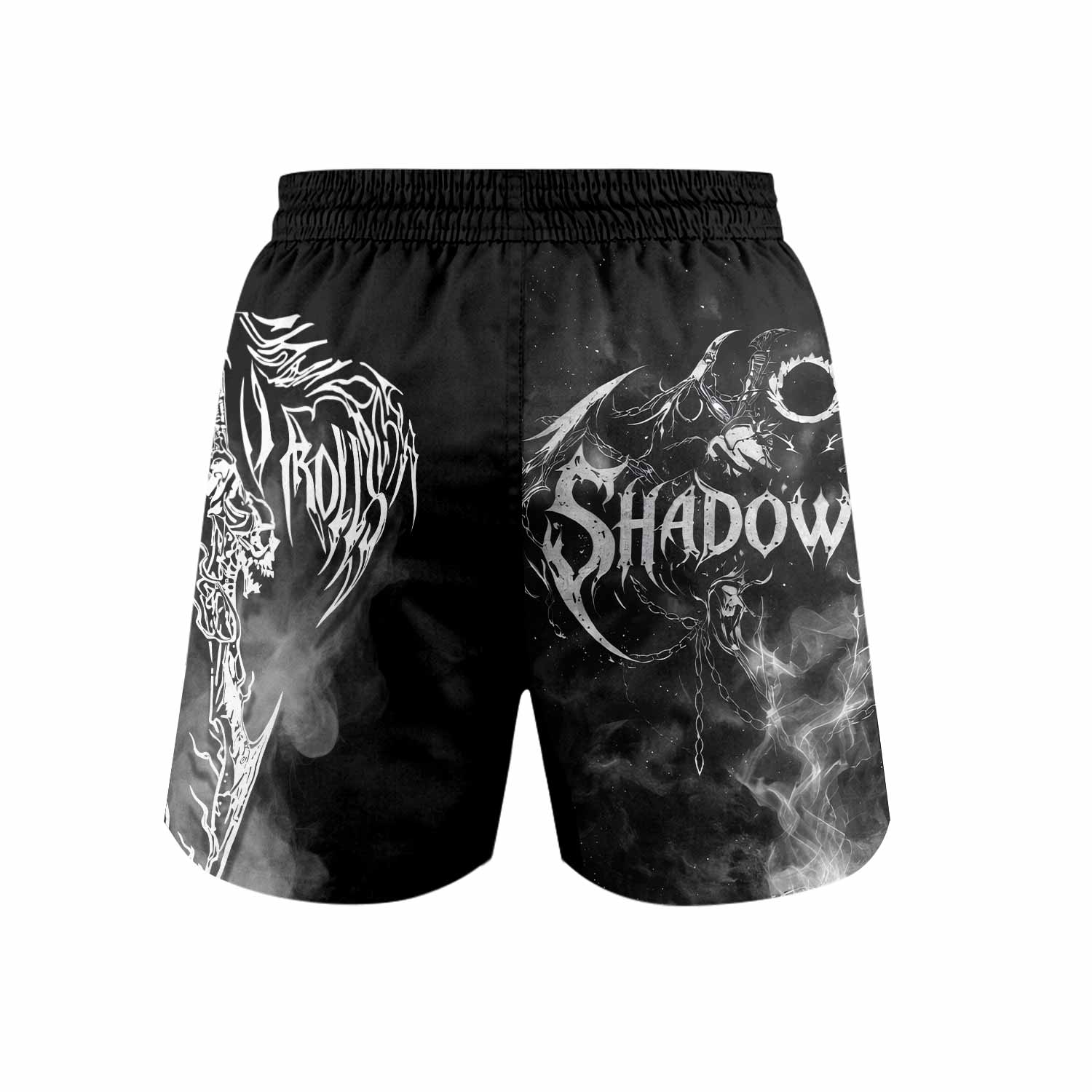 Wraith of the Abyss Grappling Shorts - back view mockup