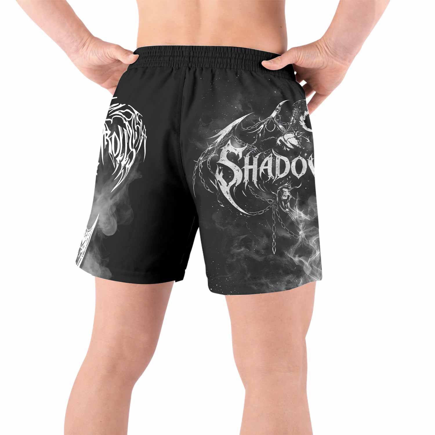 Wraith of the Abyss Grappling Shorts - back view lifestyle
