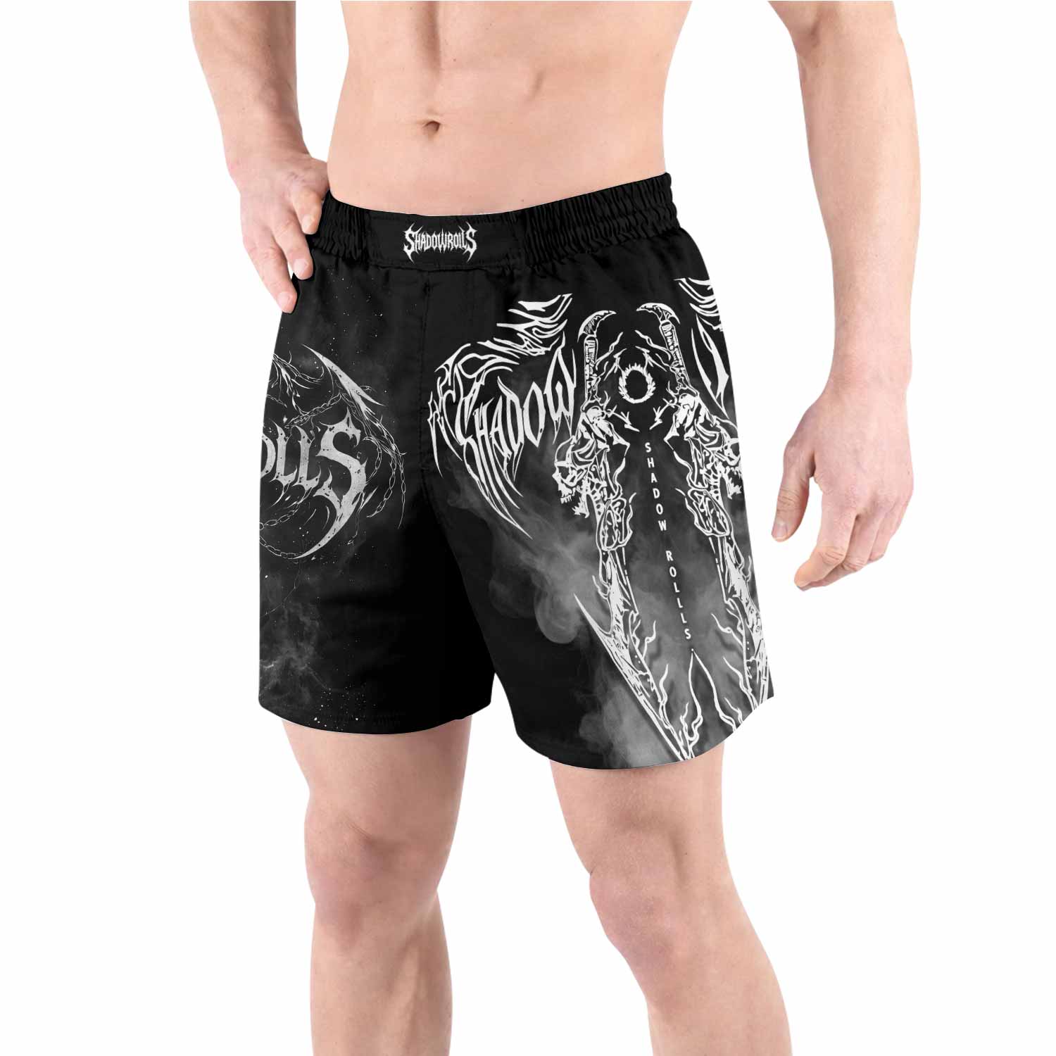 Wraith of the Abyss Grappling Shorts - front view lifestyle