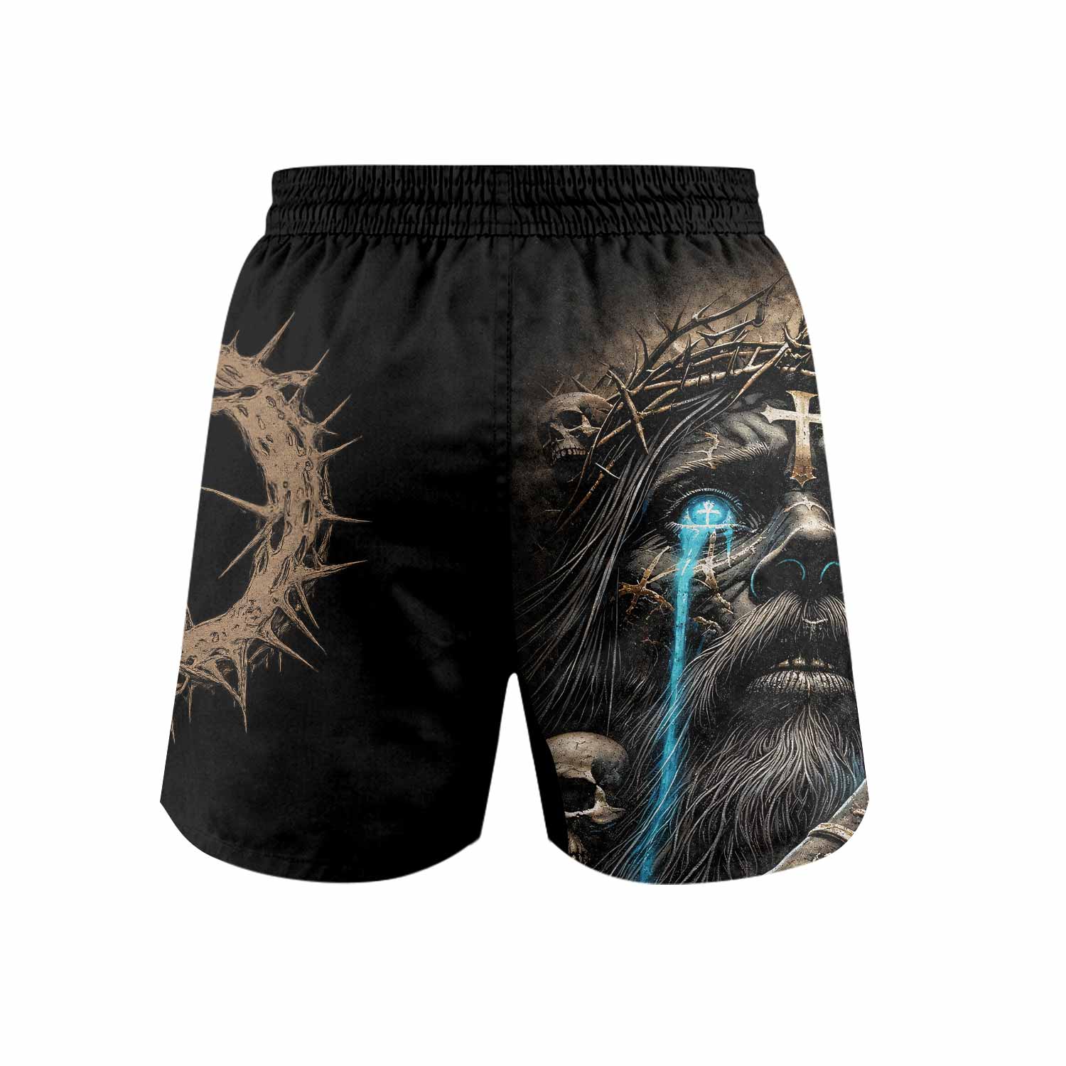 Tears Of Christ Grappling Shorts - back view mockup