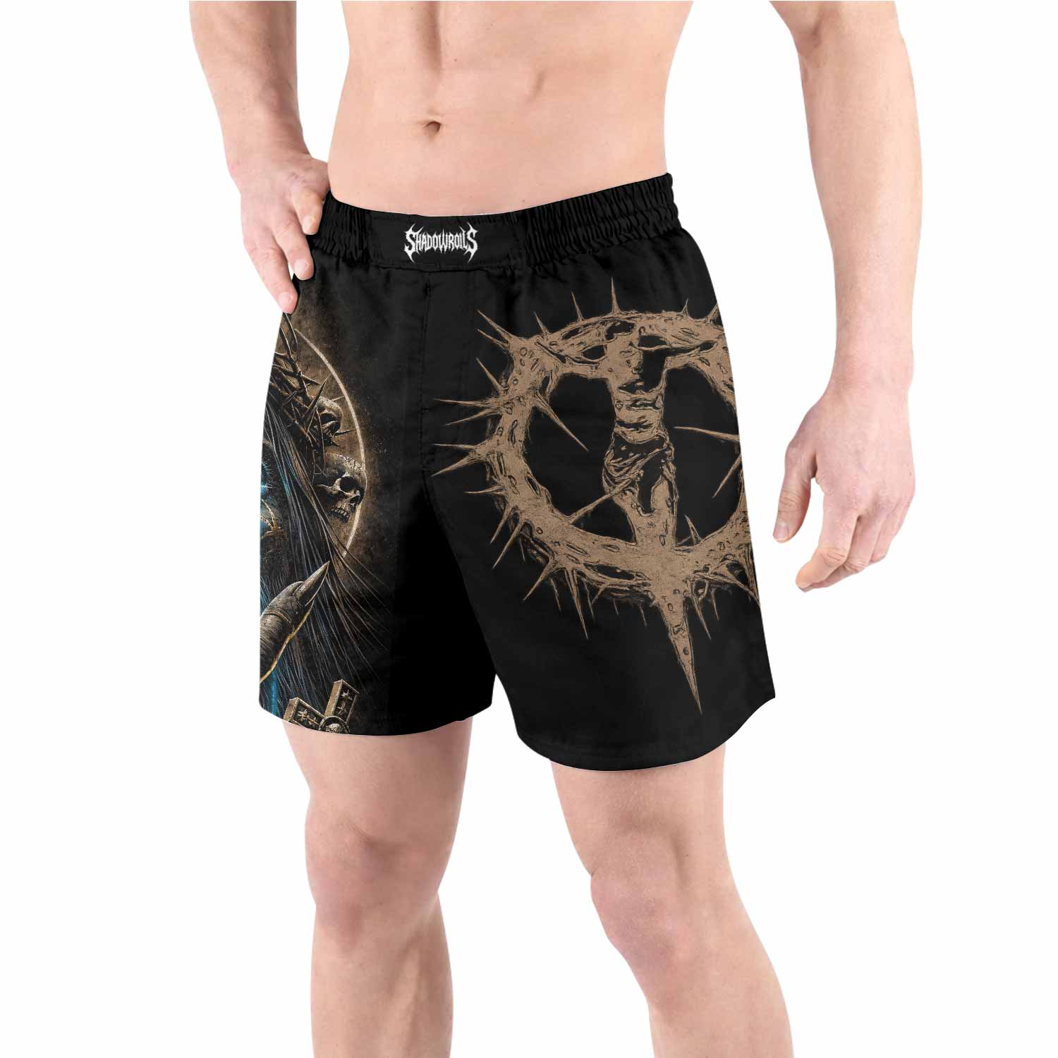 Tears Of Christ Grappling Shorts - front view lifestyle