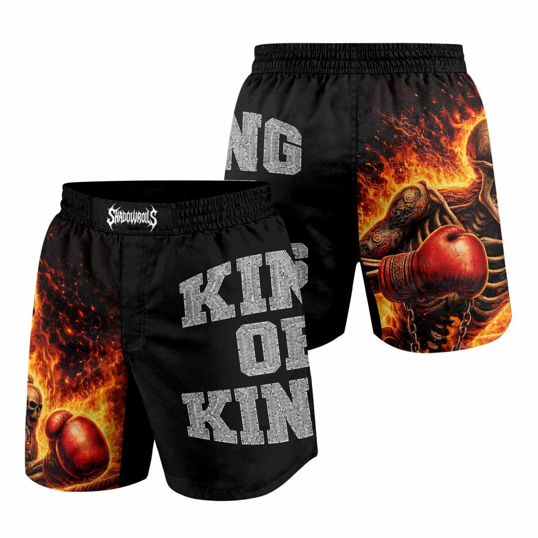 Saint King of Kings Grappling Shorts - front and back view
