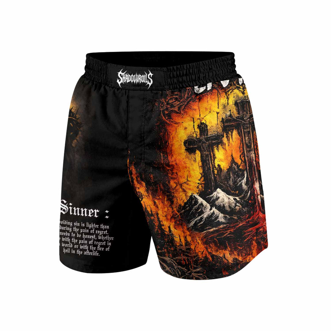 Saint Living Grappling Shorts - front and back view