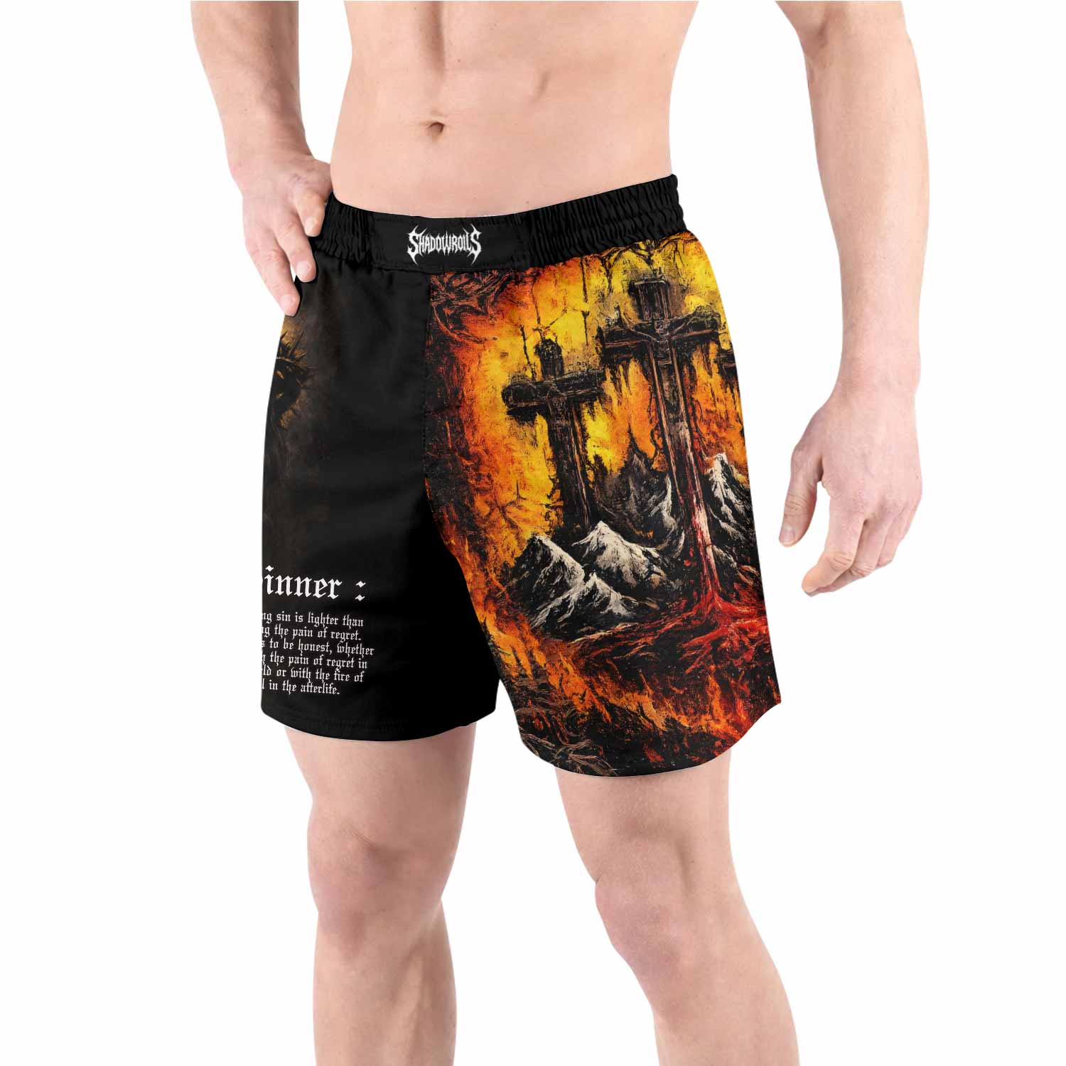 Saint Living Grappling Shorts - front view lifestyle