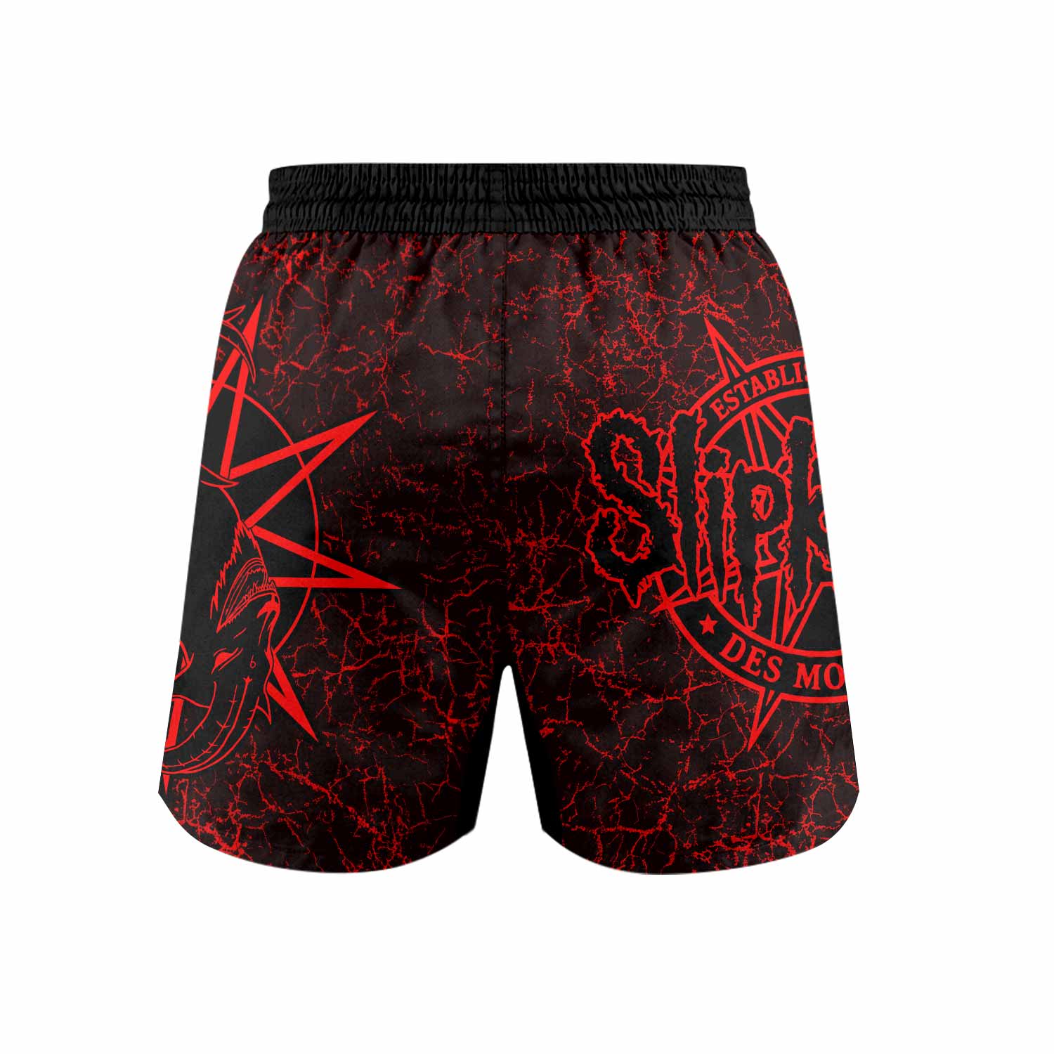 Slipknot Rotting Goat Grappling Shorts - back view mockup