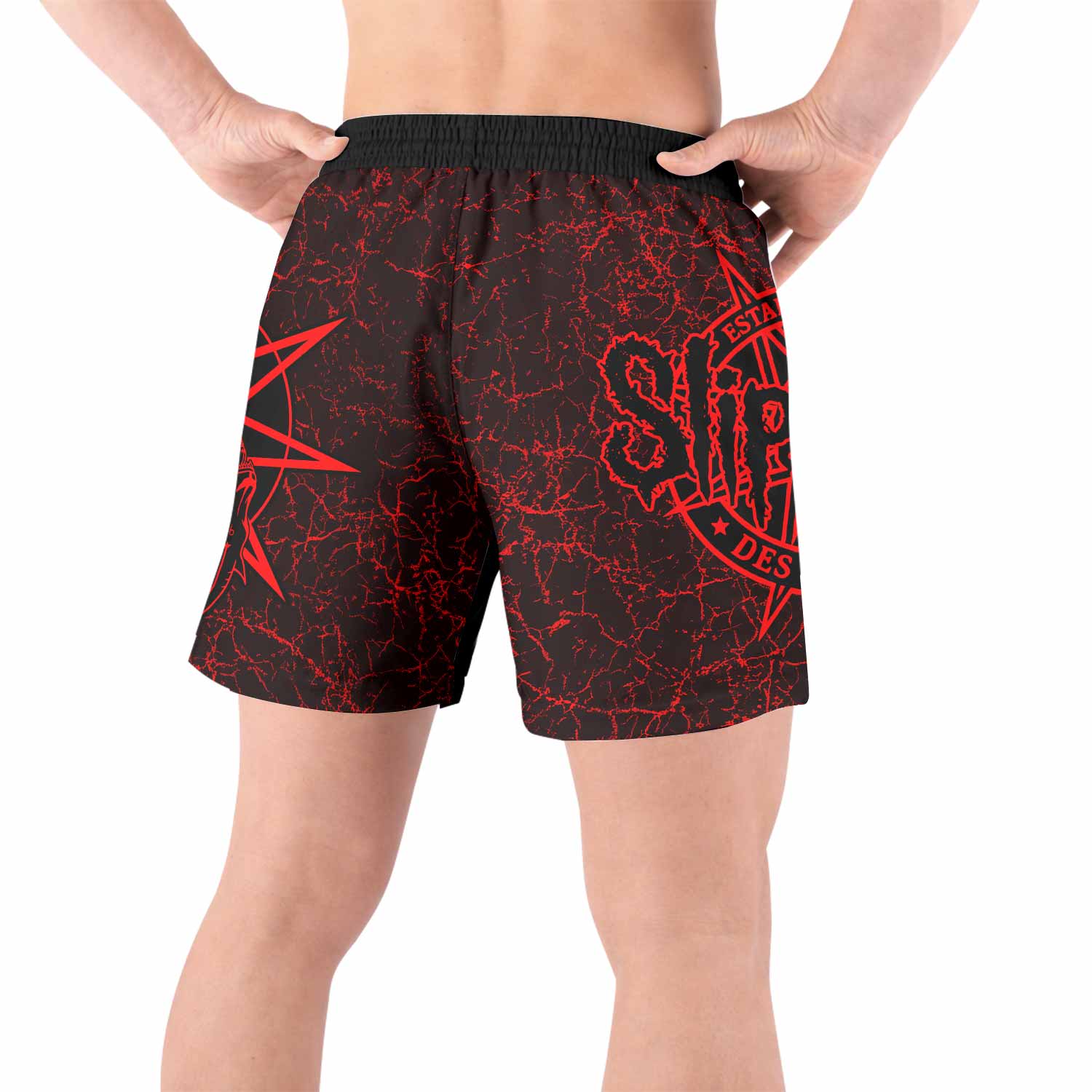 Slipknot Rotting Goat Grappling Shorts - back view lifestyle
