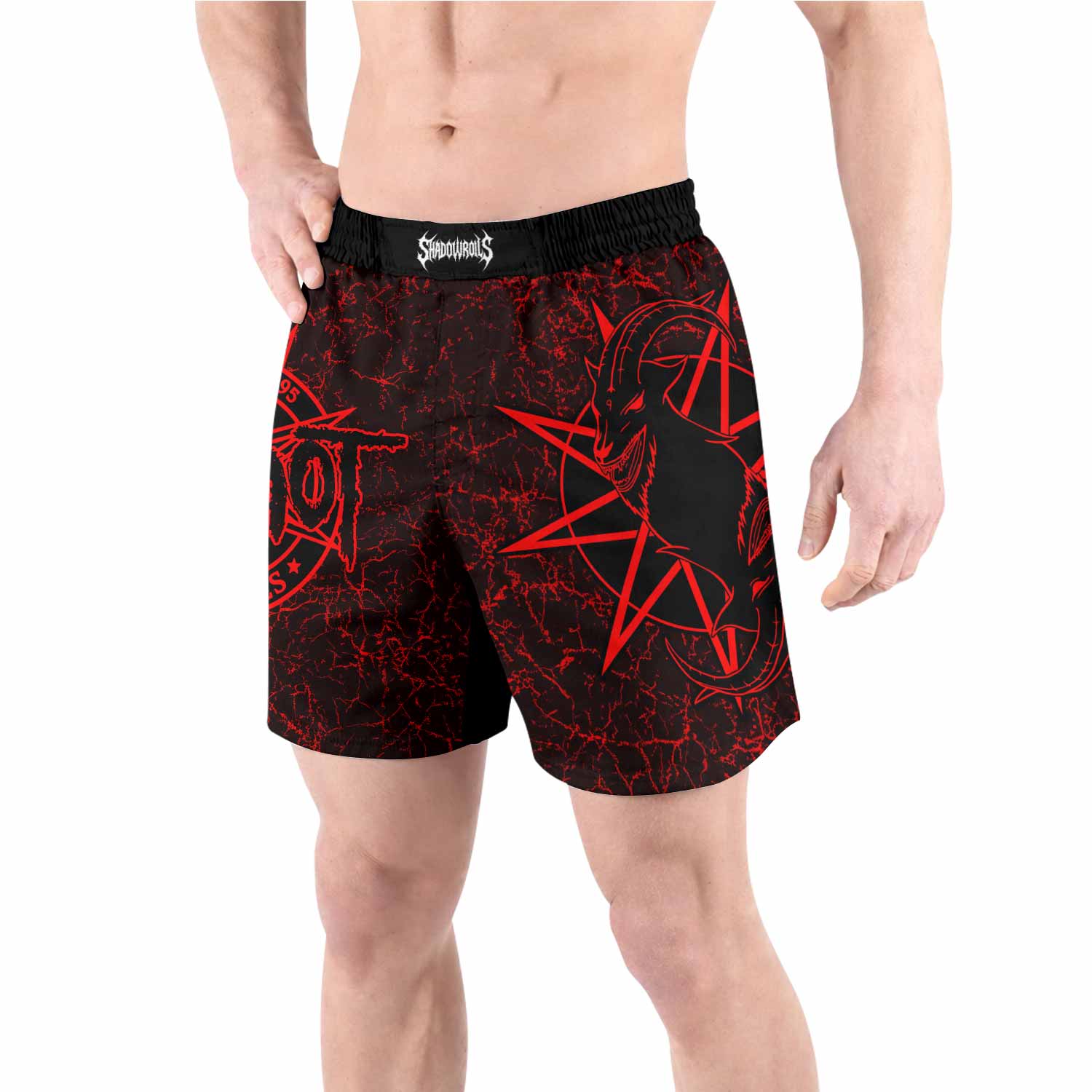 Slipknot Rotting Goat Grappling Shorts - front view lifestyle