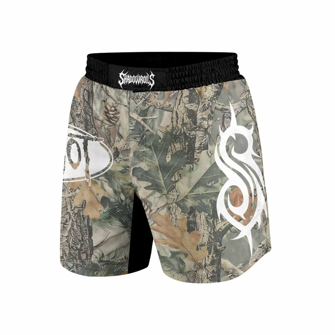 Slipknot Forest Camo Grappling Shorts - front and back view