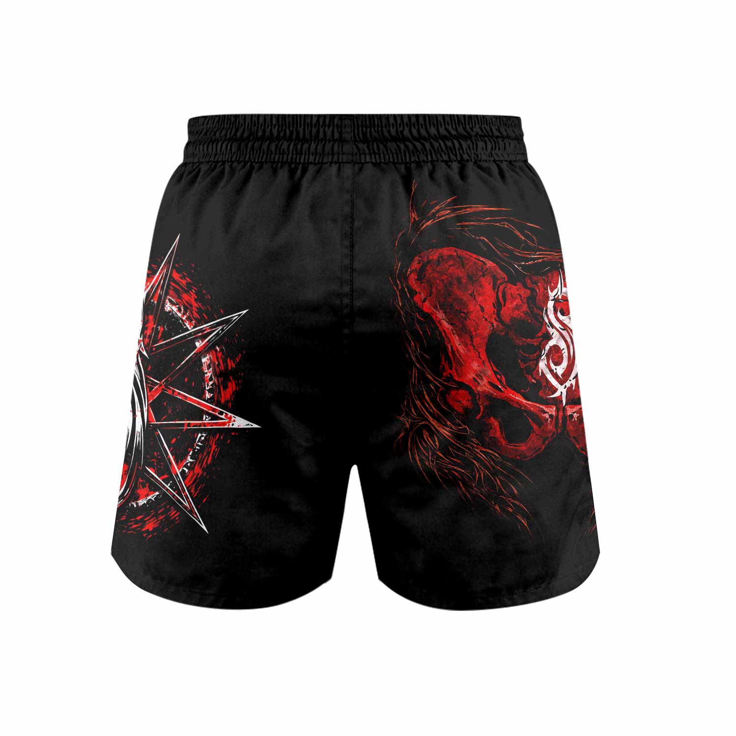 Slipknot Crimson Ribcage Grappling Shorts - back view mockup