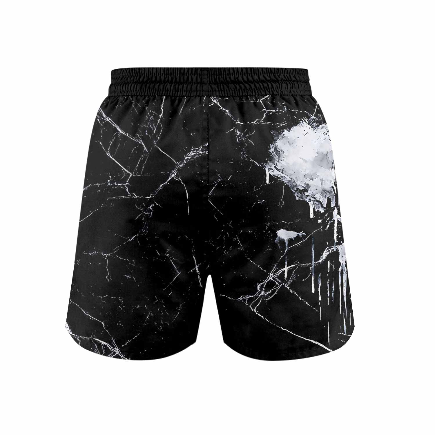 Punisher War Skull Grappling Shorts - back view mockup