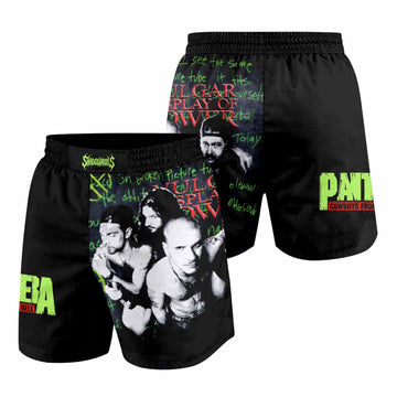 Pantera Cowboys From Hell Grappling Shorts - front and back view