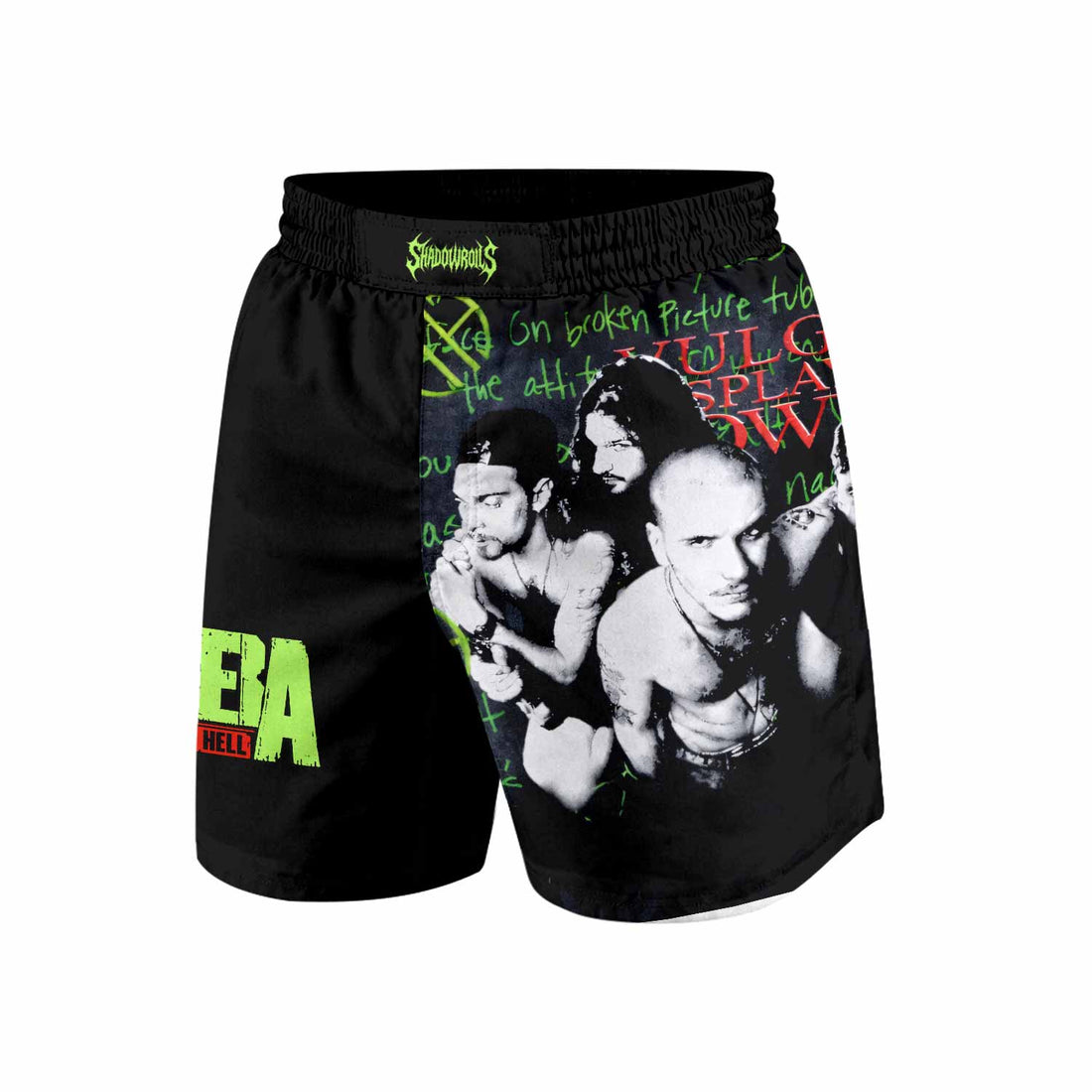 Pantera Cowboys From Hell Grappling Shorts - front and back view