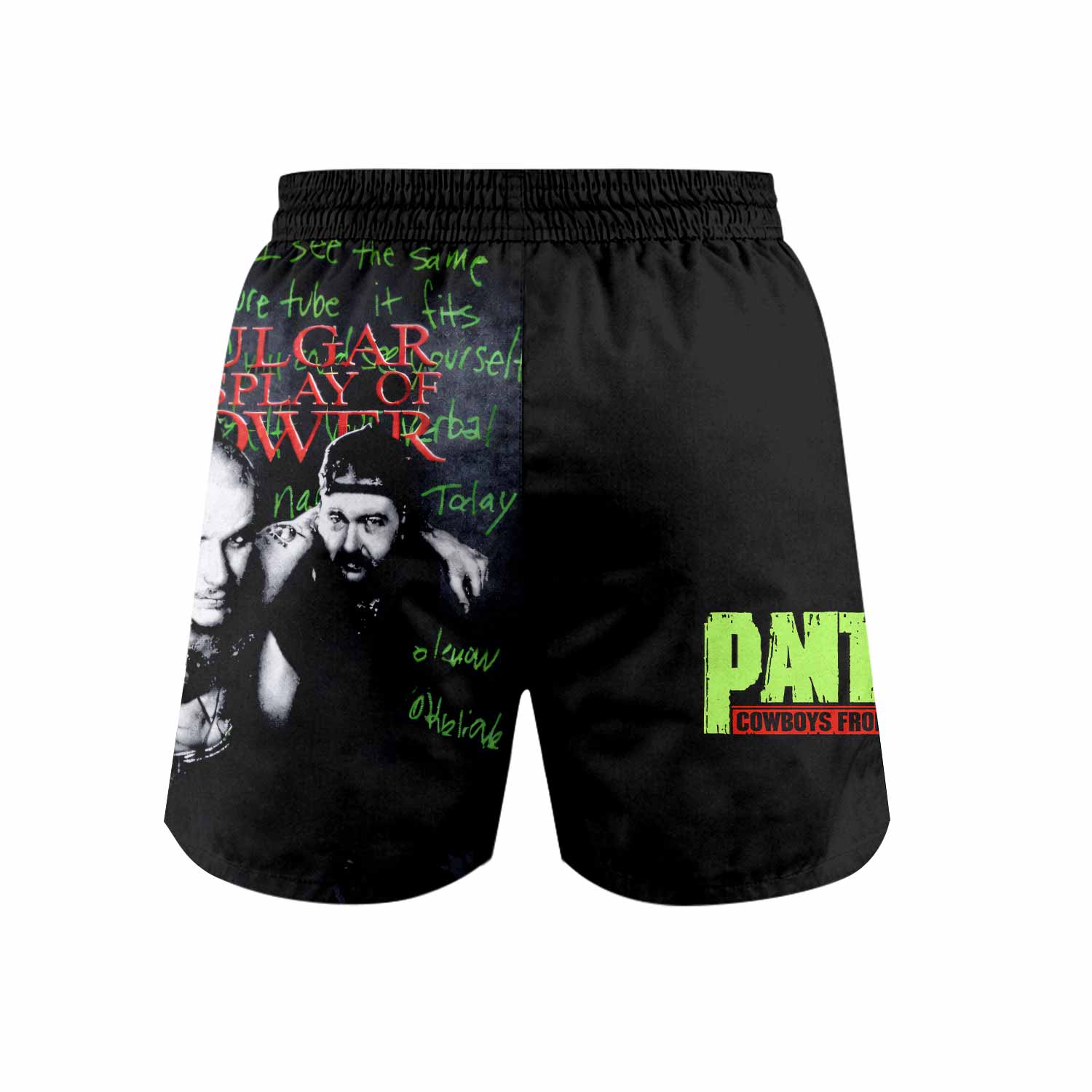 Pantera Cowboys From Hell Grappling Shorts - back view mockup