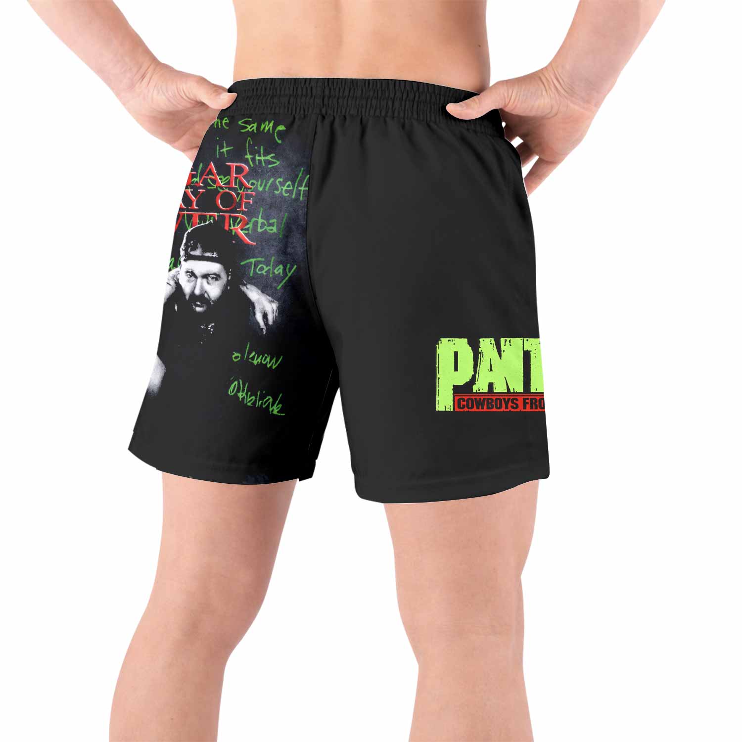 Pantera Cowboys From Hell Grappling Shorts - back view lifestyle