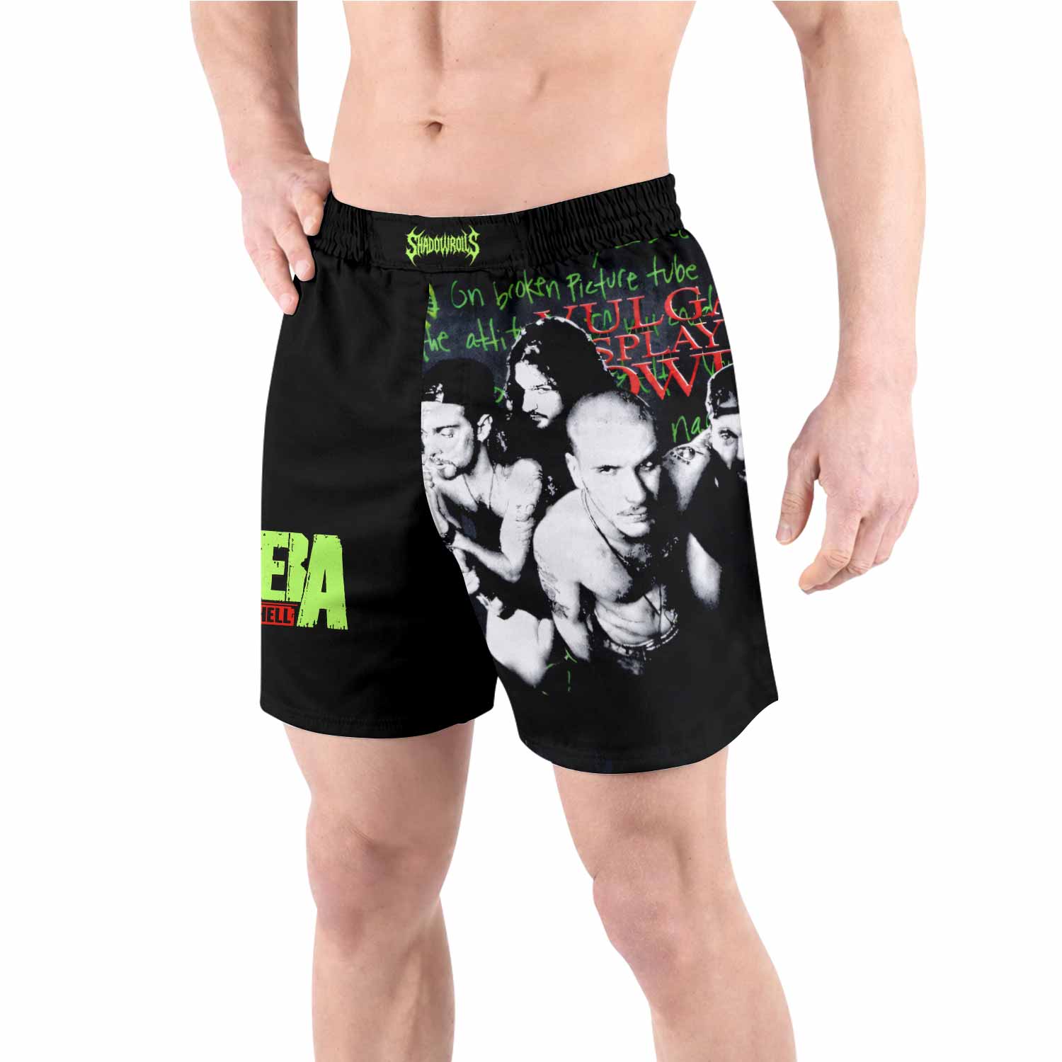 Pantera Cowboys From Hell Grappling Shorts - front view lifestyle
