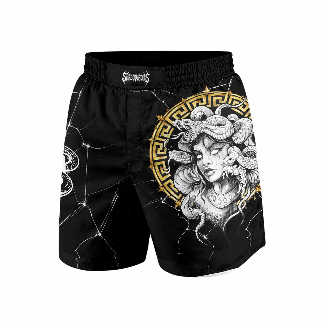 Medusa Snake Grappling Shorts - front and back view