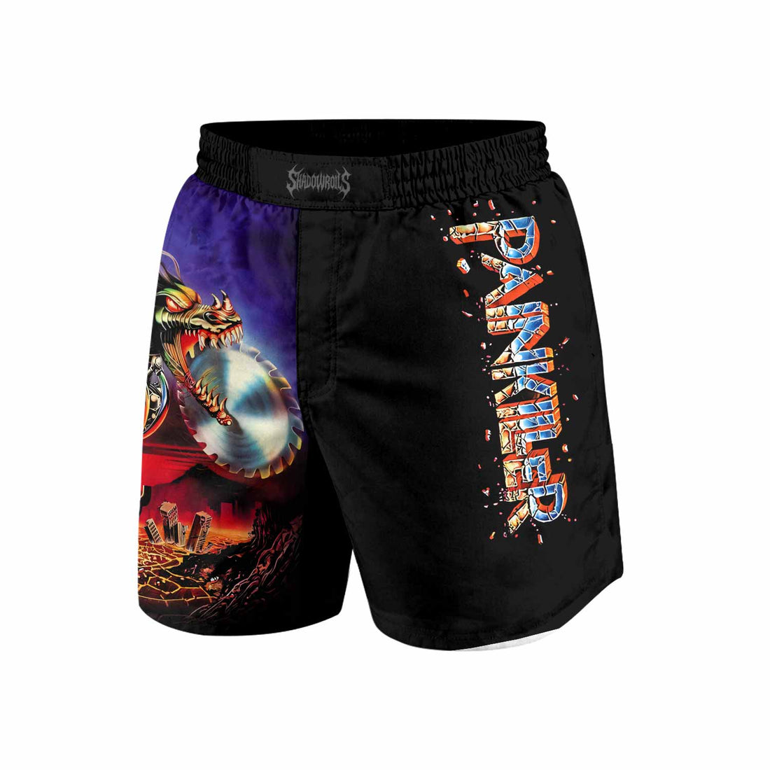 Judas Priest Painkiller Grappling Shorts - front and back view