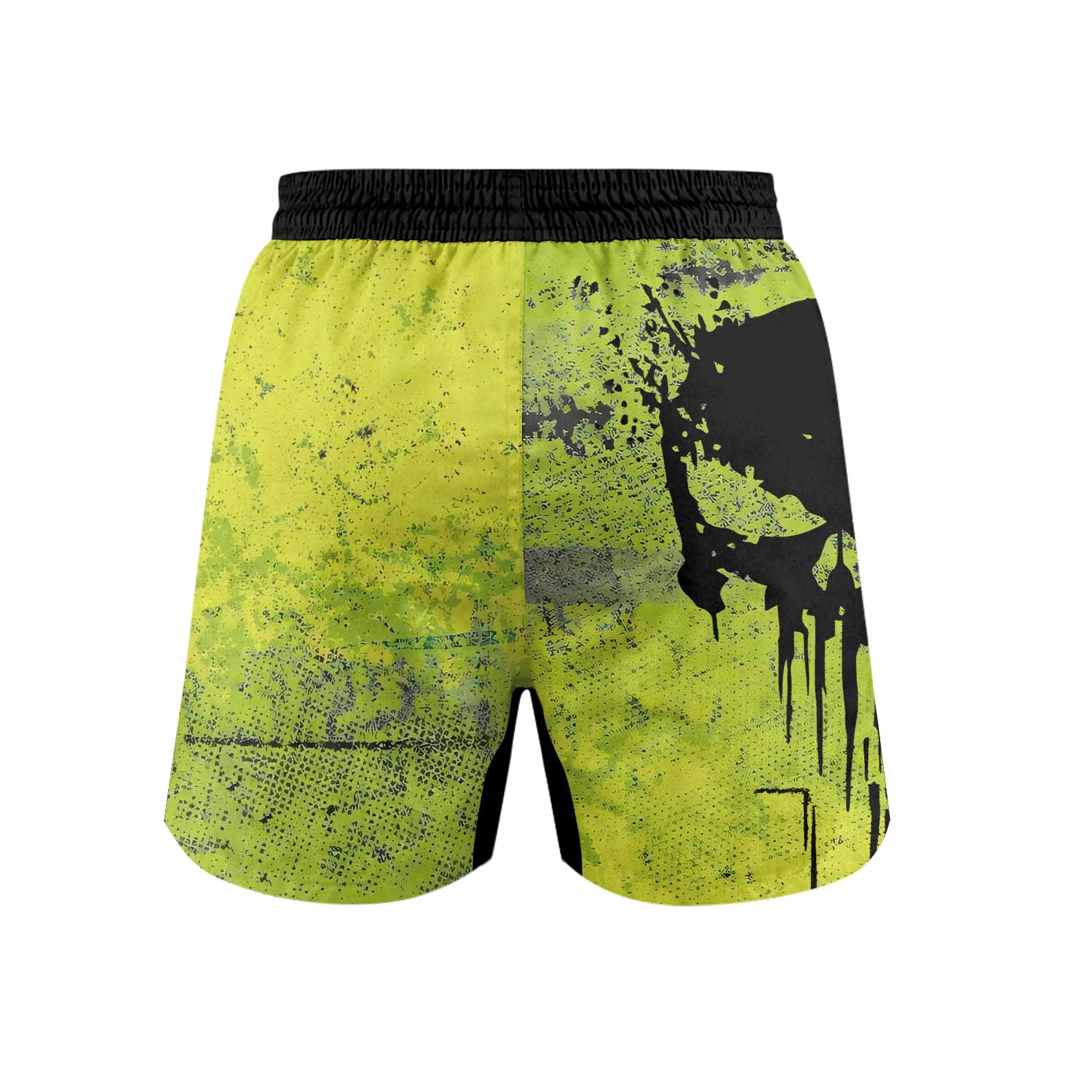 The Punisher Skull Grappling Shorts - back view mockup