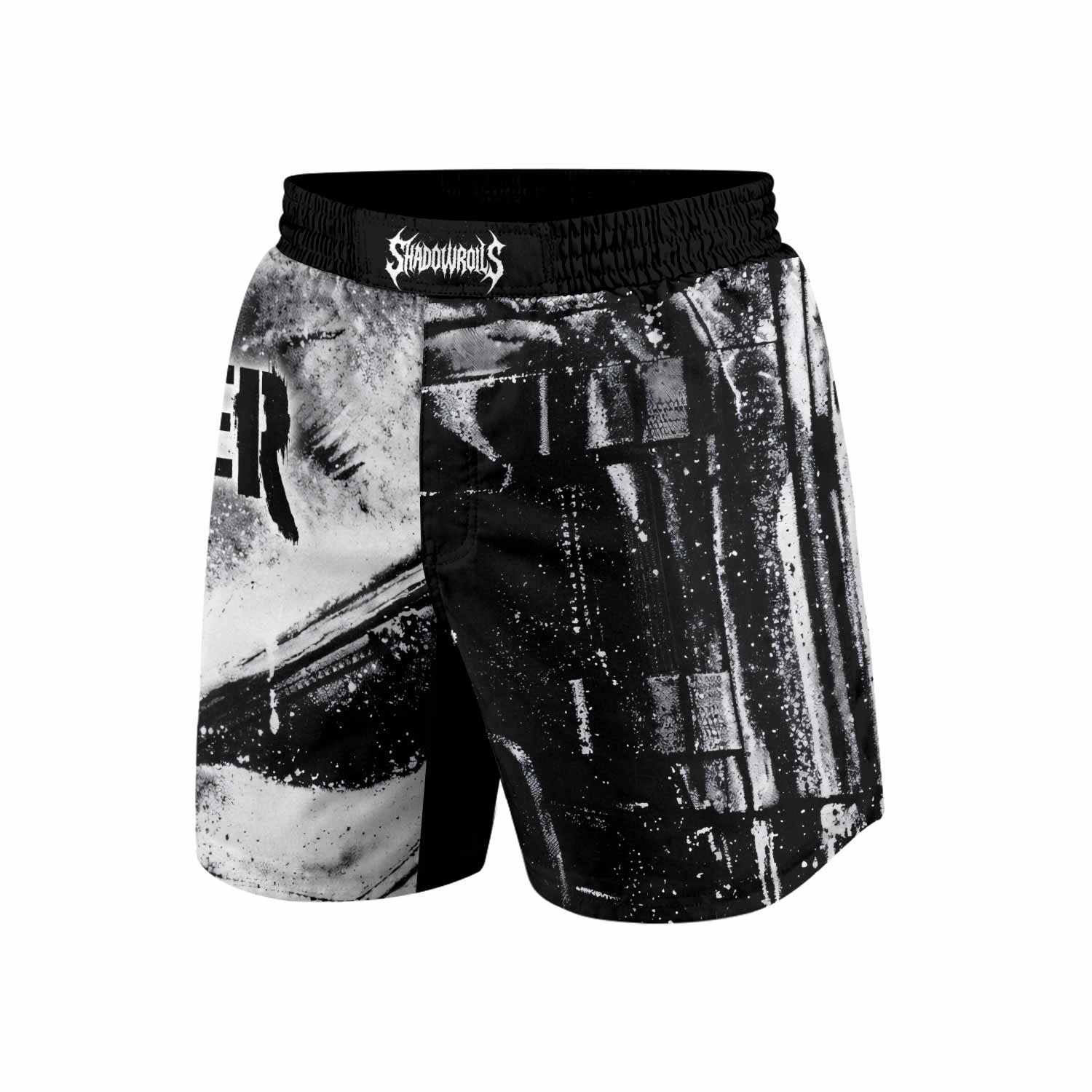 The Punisher War Mask Grappling Shorts - front view mockup