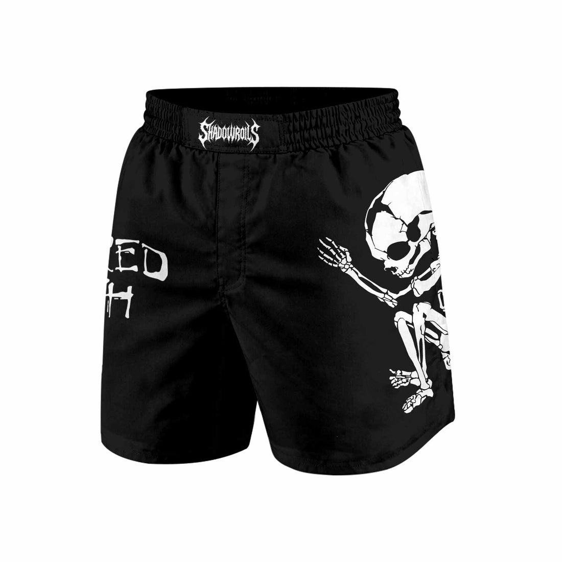 Cannibal Corpse Butchered at Birth Grappling Shorts - front and back view