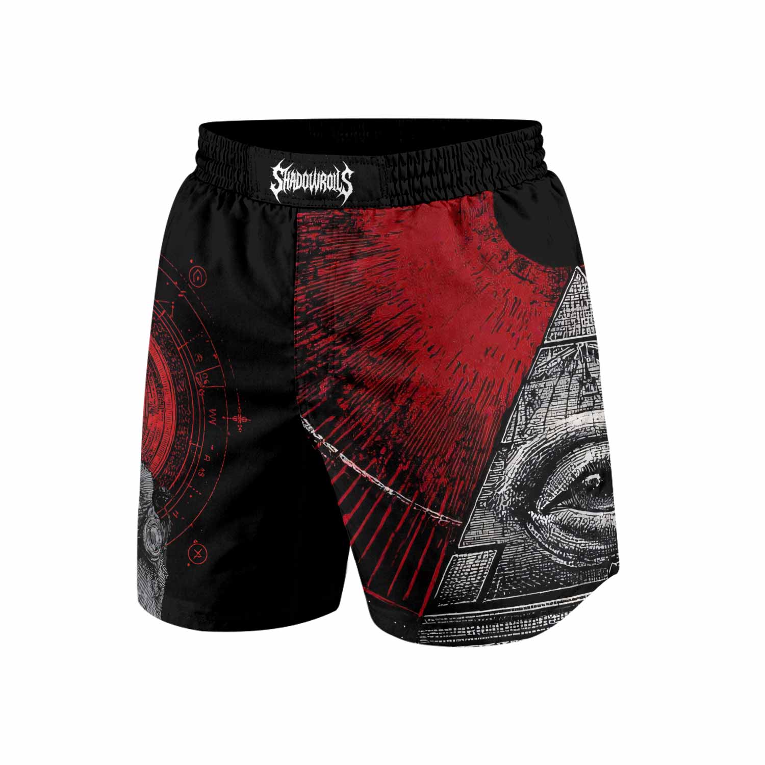 All Seeing Eye Grappling Shorts - front view mockup