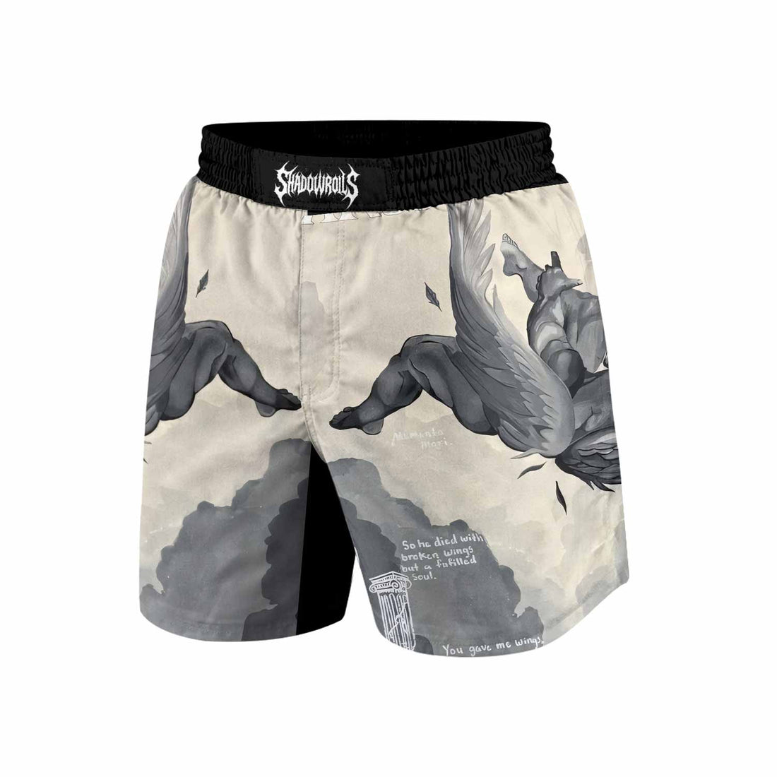 Icarus Too Close To The Sun Grappling Shorts - front and back view