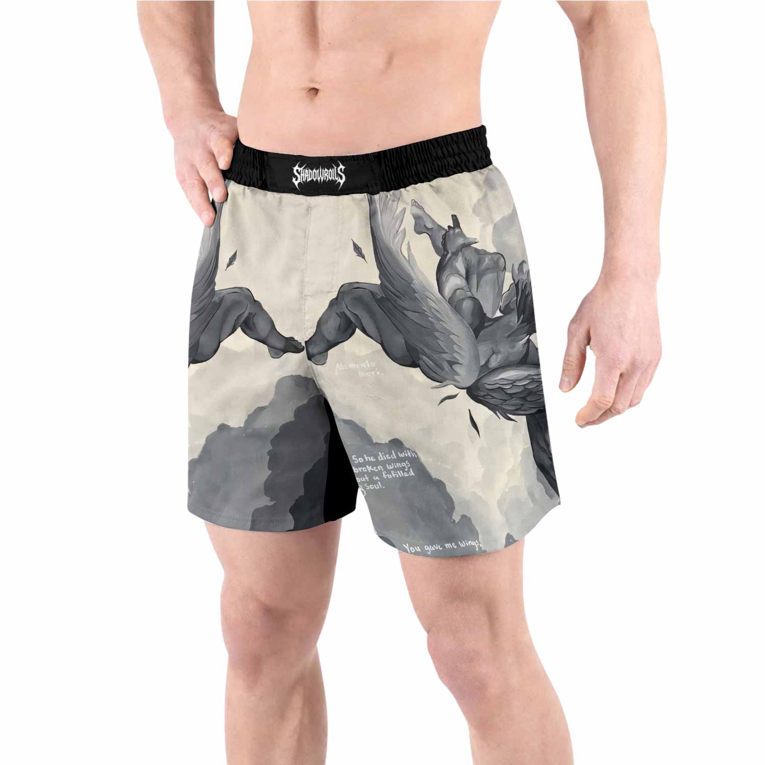 Icarus Too Close To The Sun Grappling Shorts - front view lifestyle