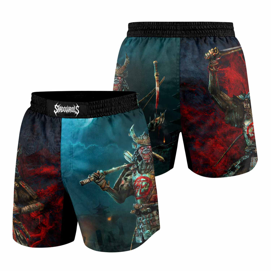 Iron Maiden Senjutsu Grappling Shorts - front and back view