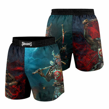 Iron Maiden Senjutsu Grappling Shorts - front and back view