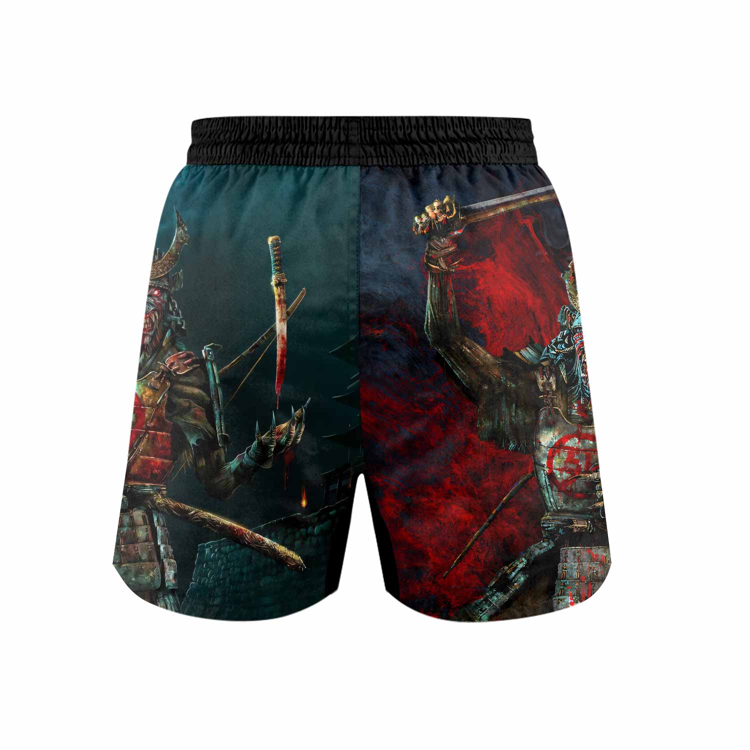 Iron Maiden Senjutsu Grappling Shorts - back view mockup