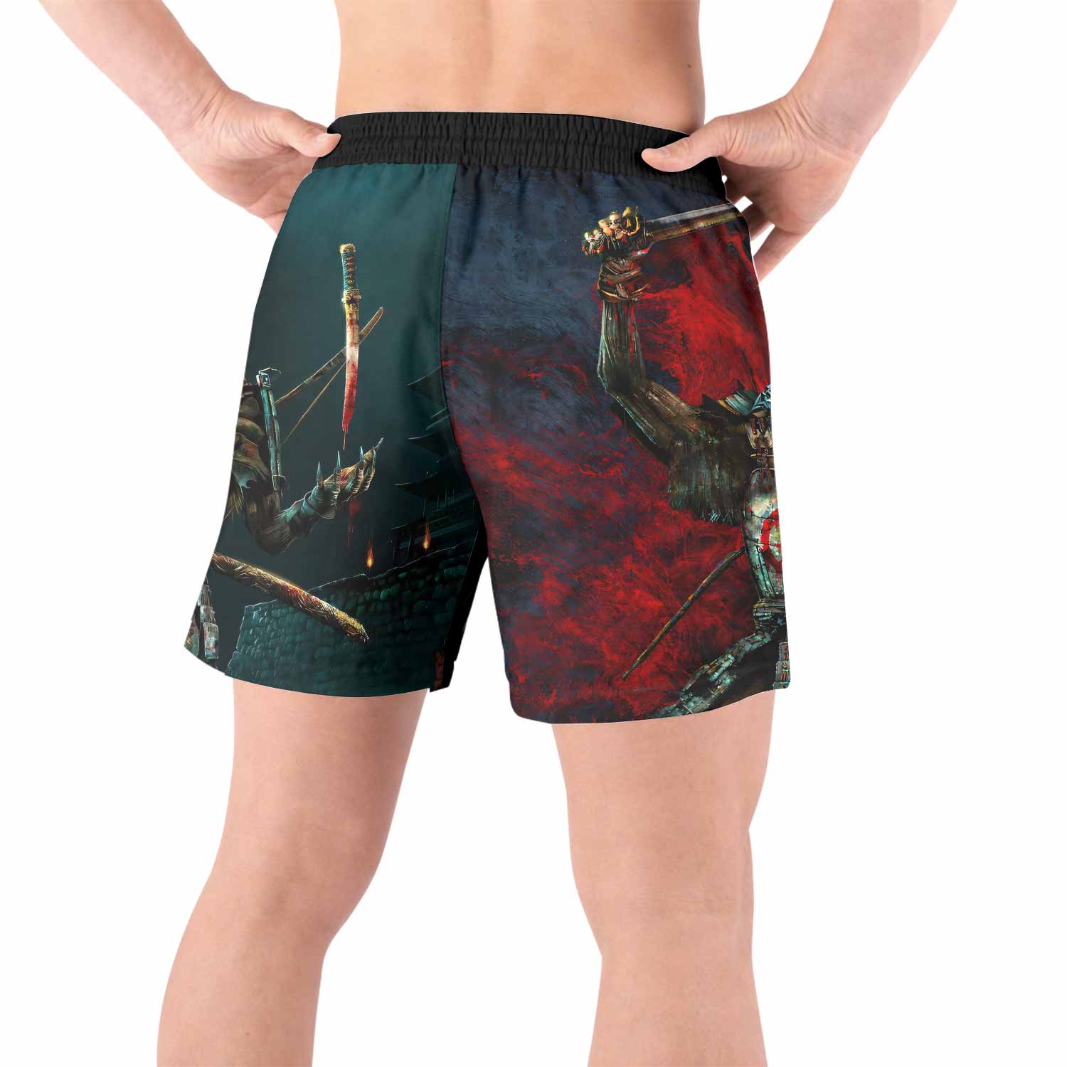 Iron Maiden Senjutsu Grappling Shorts - back view lifestyle
