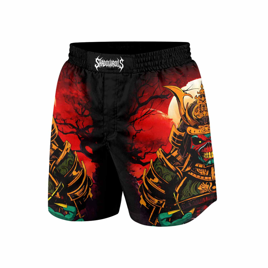 Iron Maiden Samurai Jiu-Jitsu Grappling Shorts - front and back view