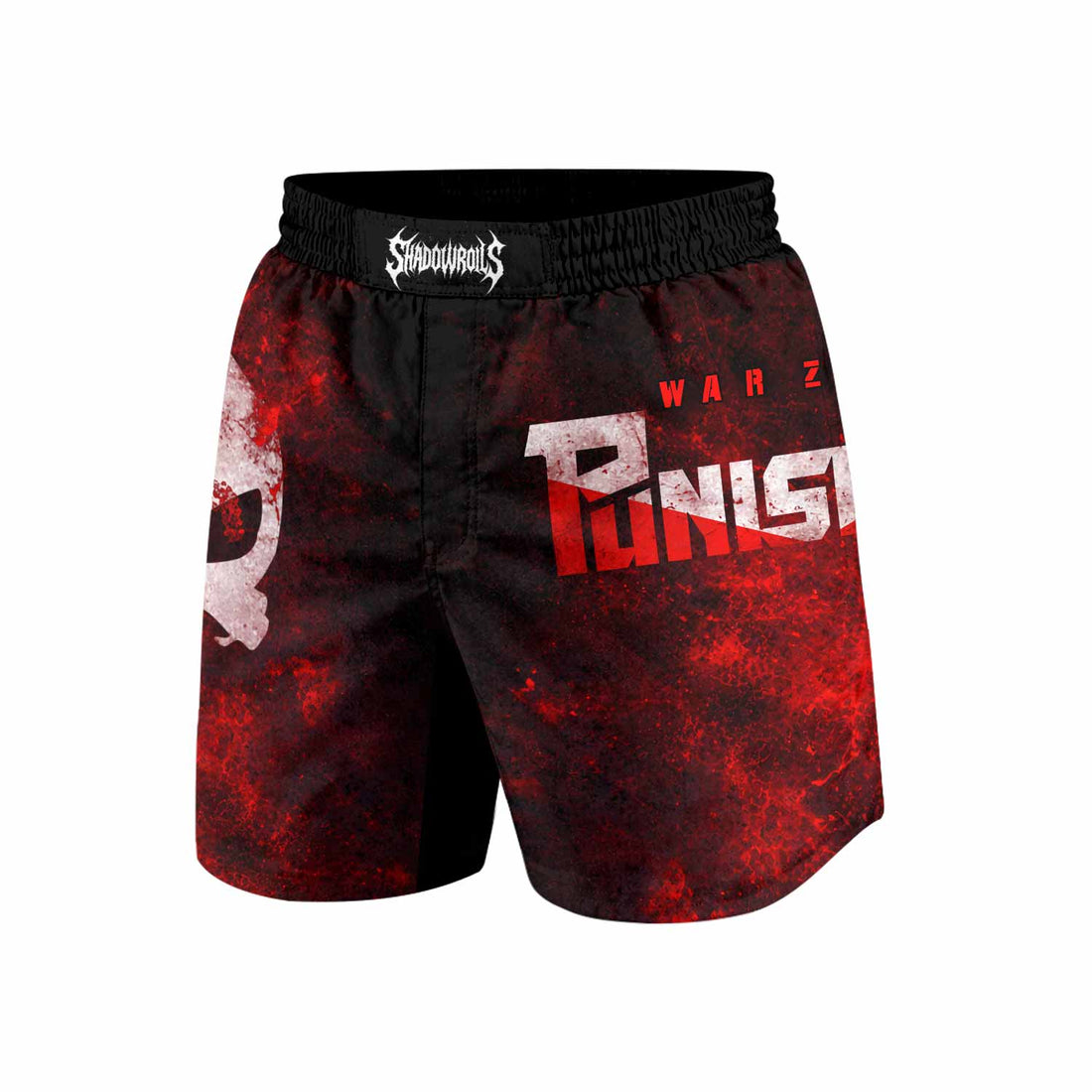 Punisher War Zone Grappling Shorts - front and back view