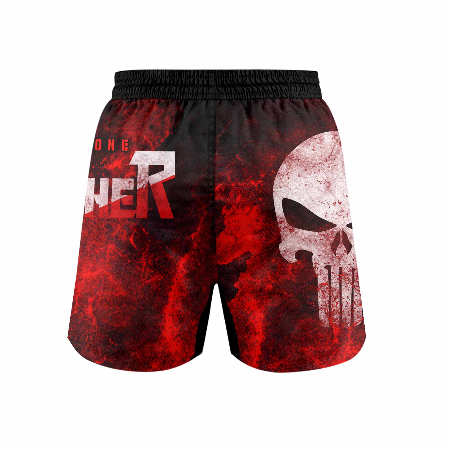 Punisher War Zone Grappling Shorts - back view mockup