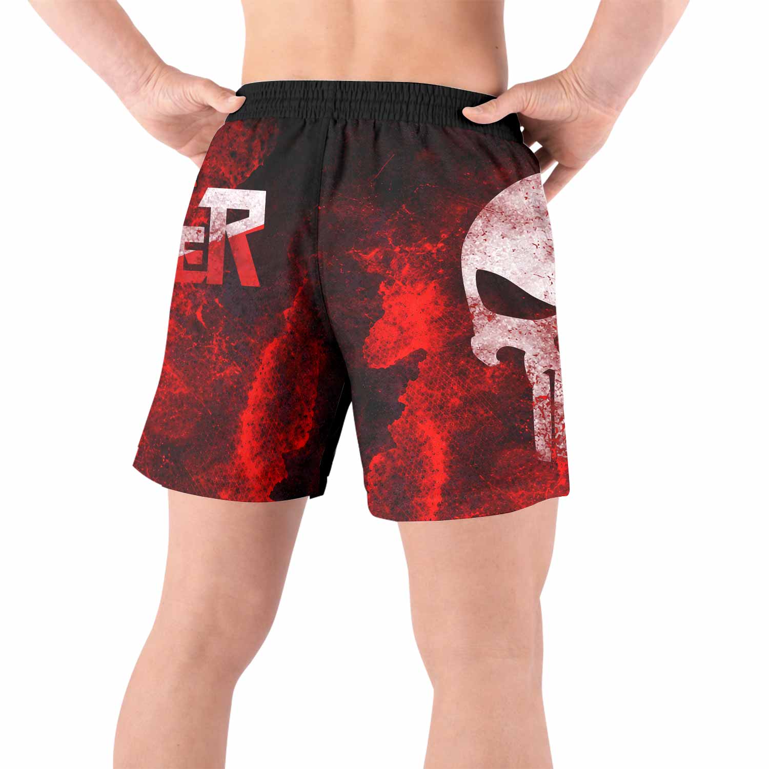 Punisher War Zone Grappling Shorts - back view lifestyle