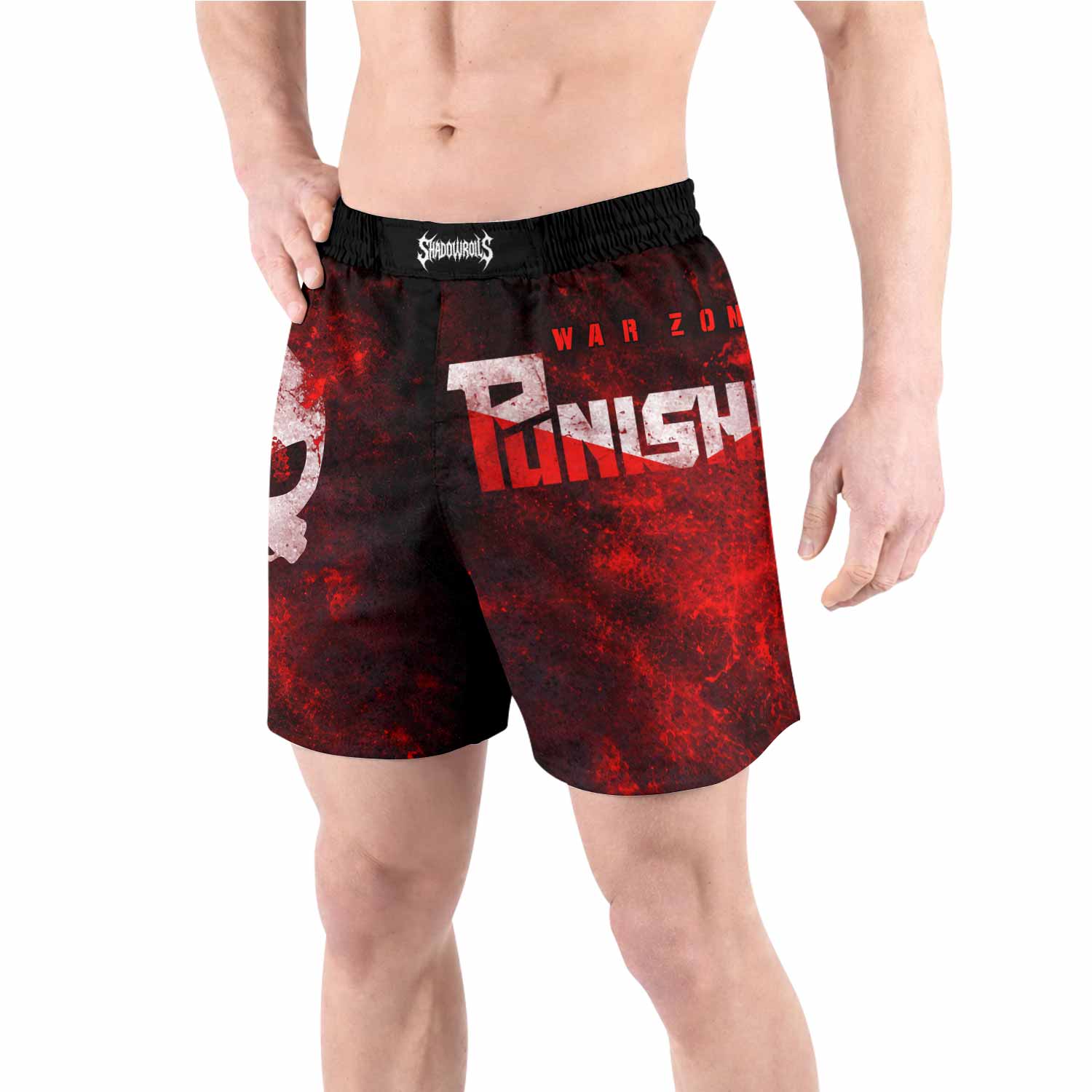 Punisher War Zone Grappling Shorts - front view lifestyle