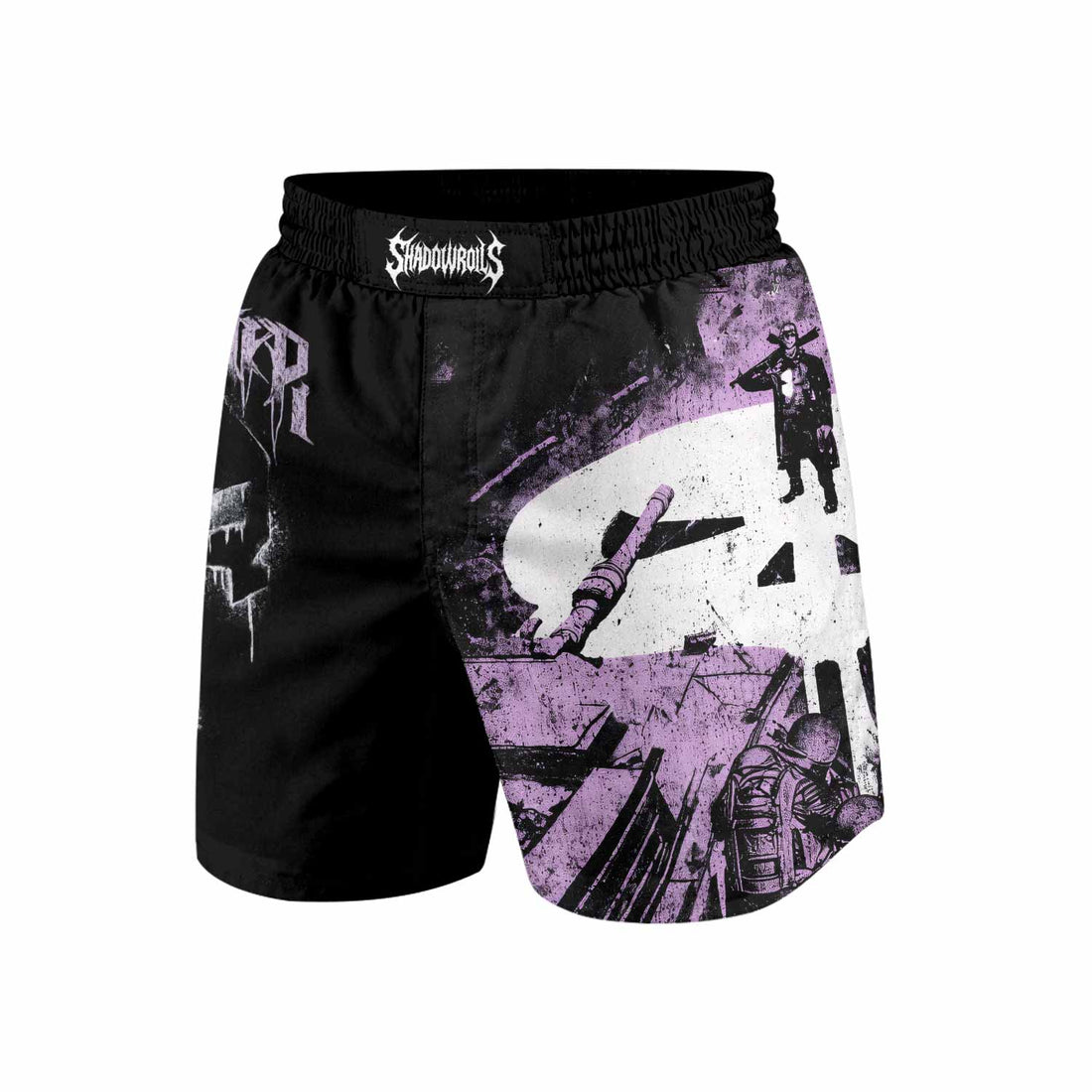 Punisher Final Verdict Grappling Shorts - front and back view