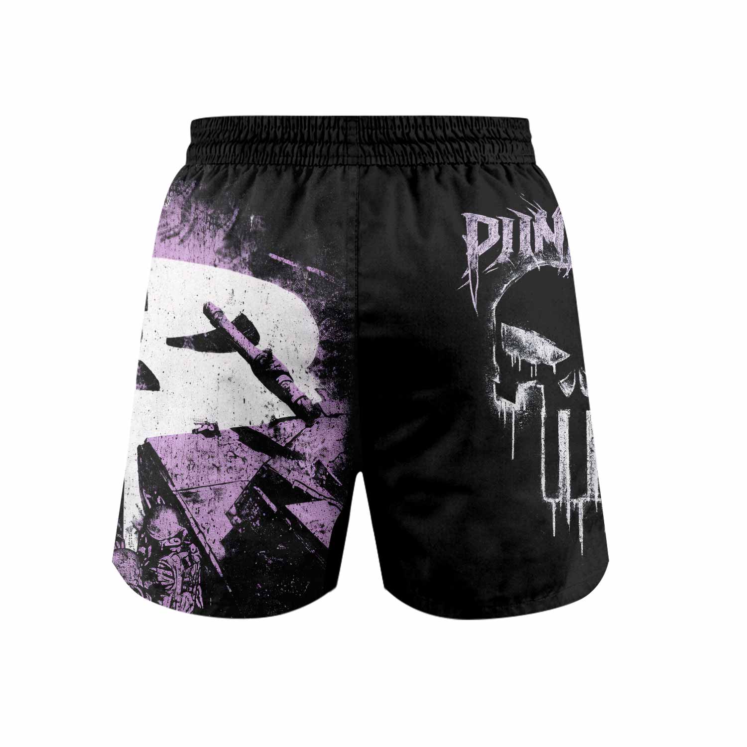 Punisher Final Verdict Grappling Shorts - back view mockup