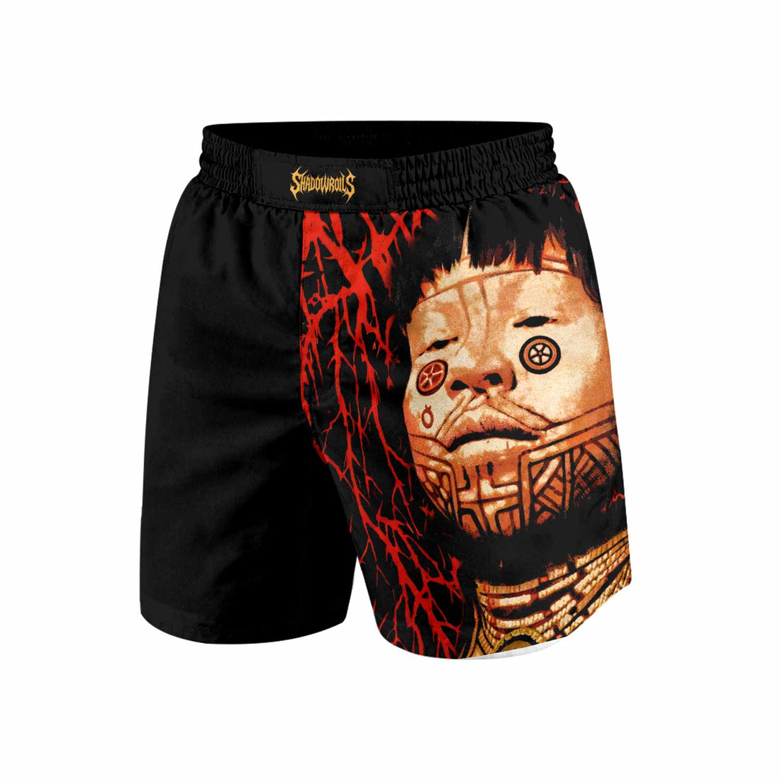 Sepultura Roots Grappling Shorts - front and back view