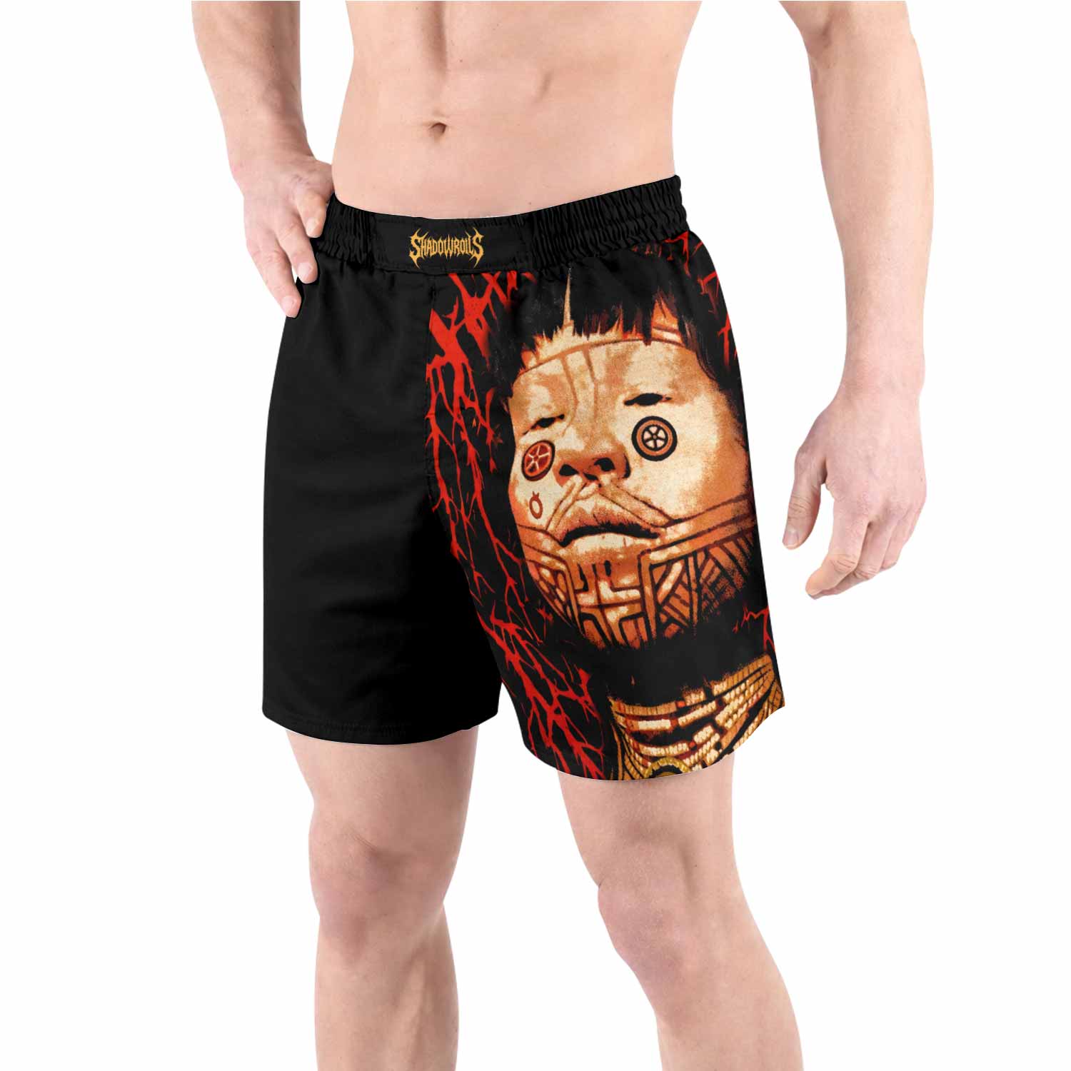 Sepultura Roots Grappling Shorts - front view lifestyle