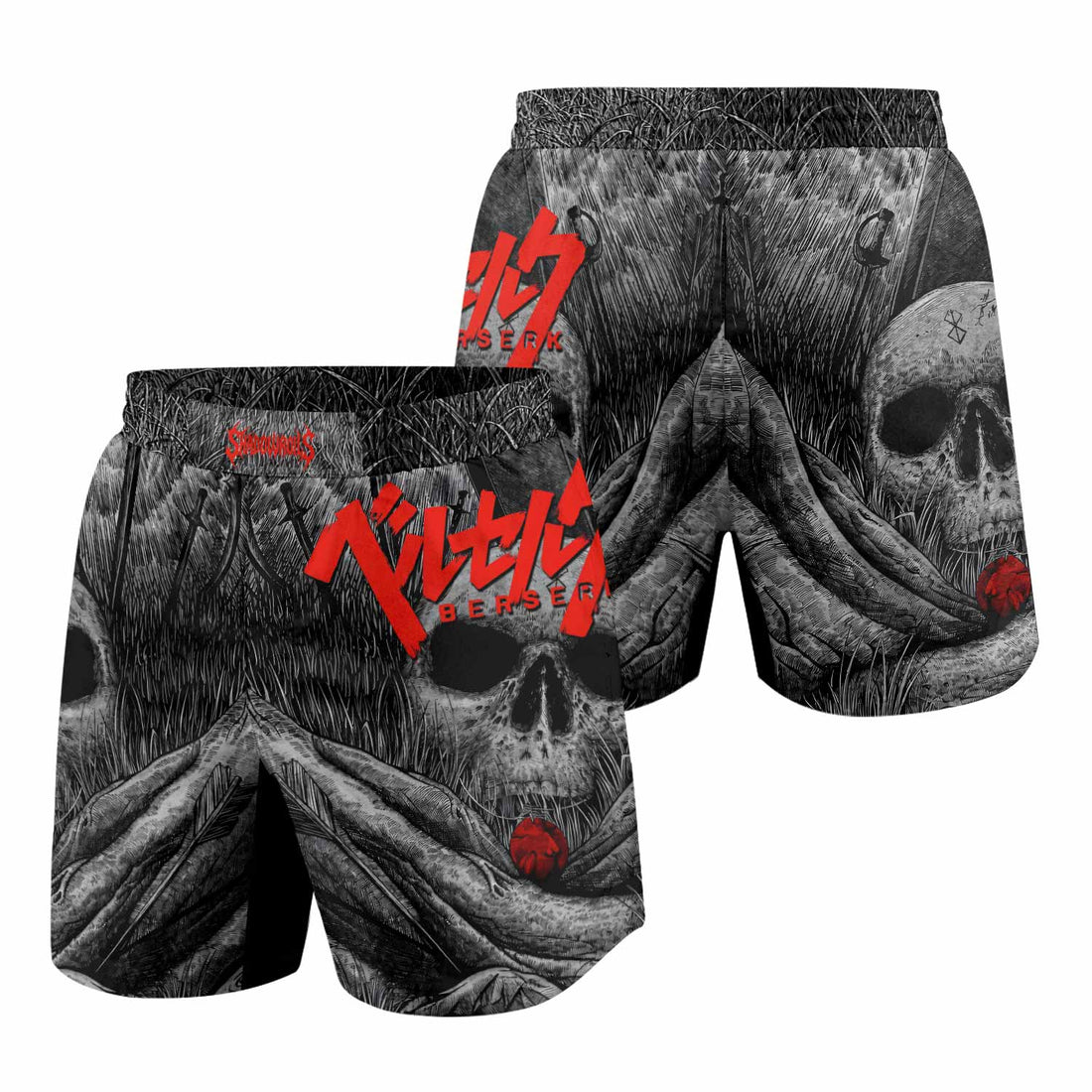 Berserk Eclipse Grappling Shorts - front and back view