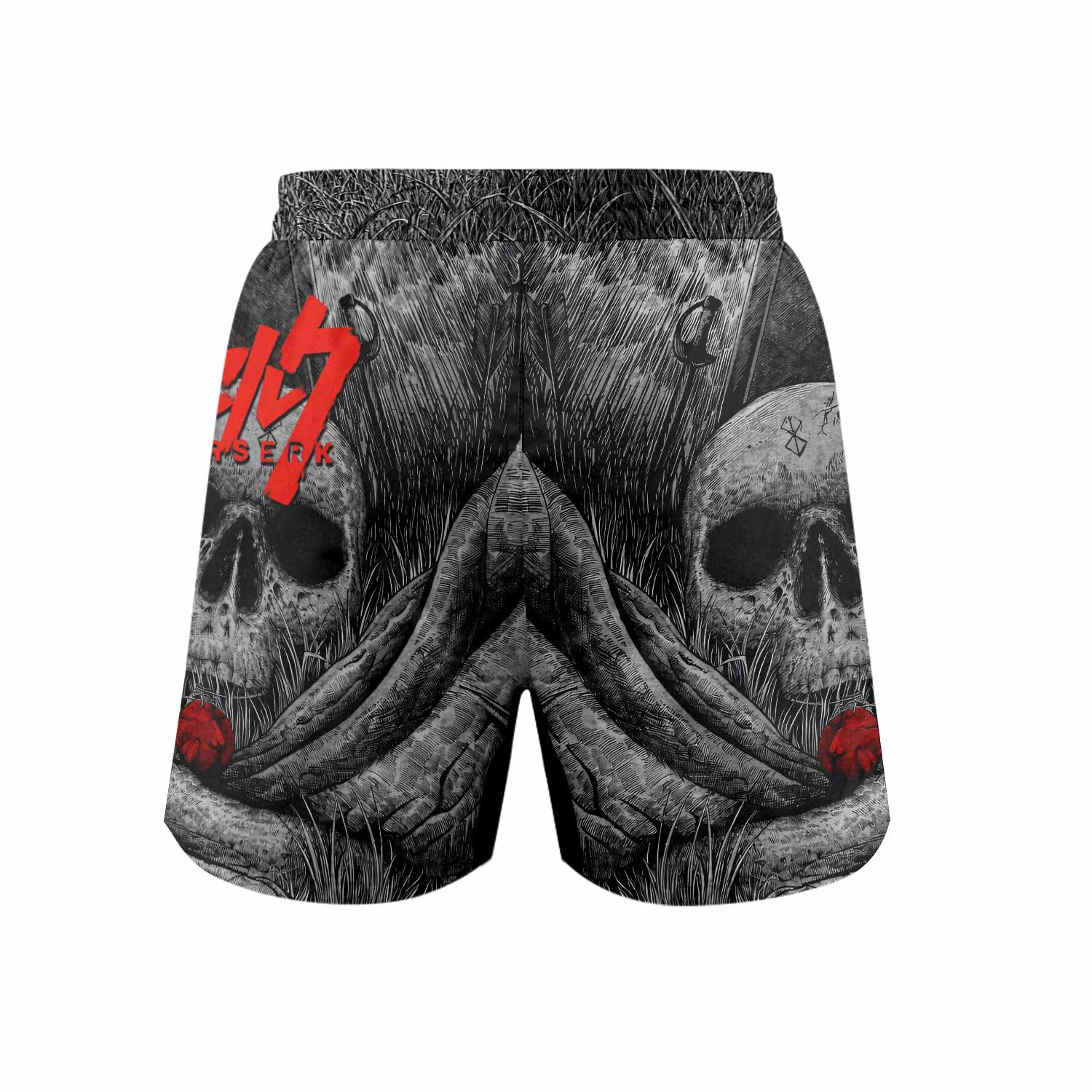 Berserk Eclipse Grappling Shorts - back view mockup